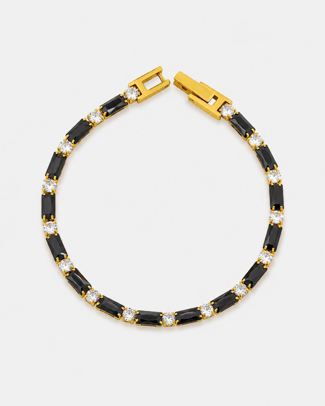 Black Baguette Tennis Bracelet