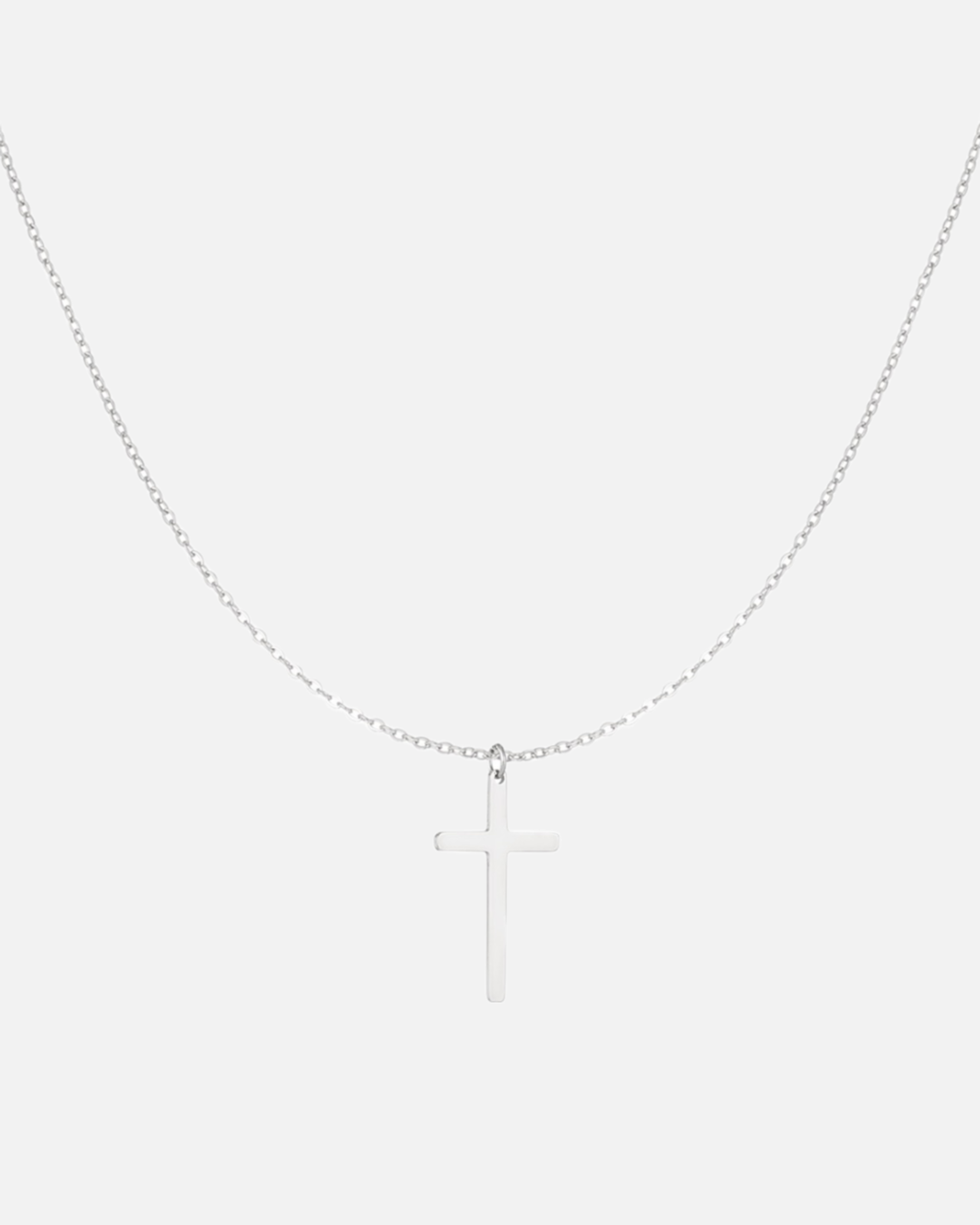 Kreuz Kette schlicht Silber