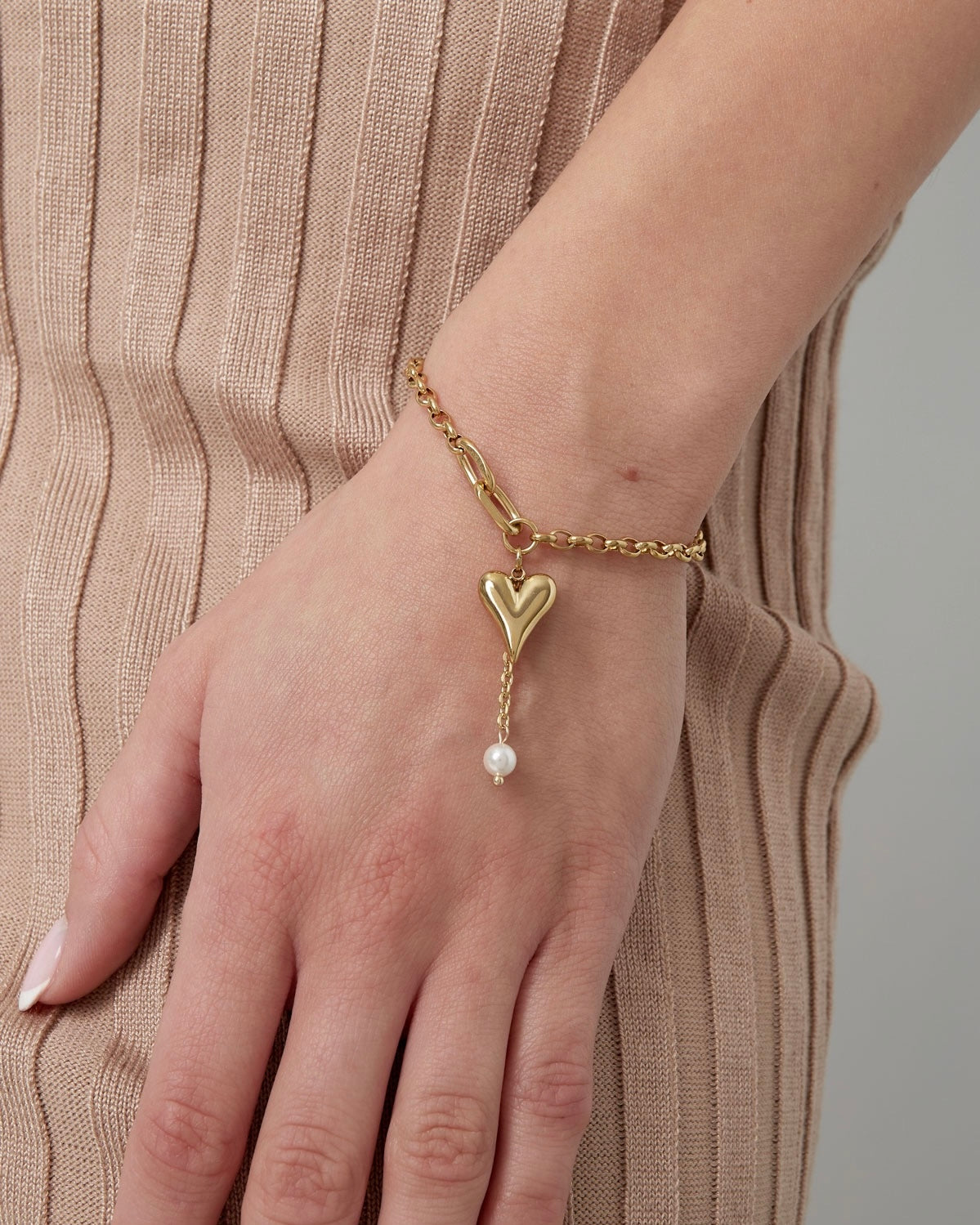 Armband, schöne Herzen – Silber