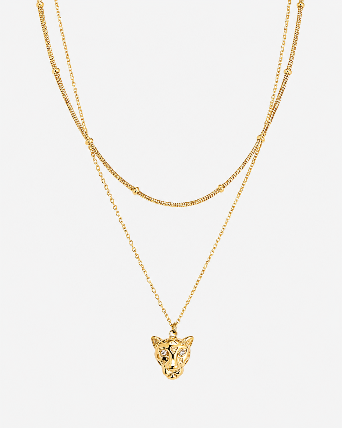 Panther Layer Halskette Gold