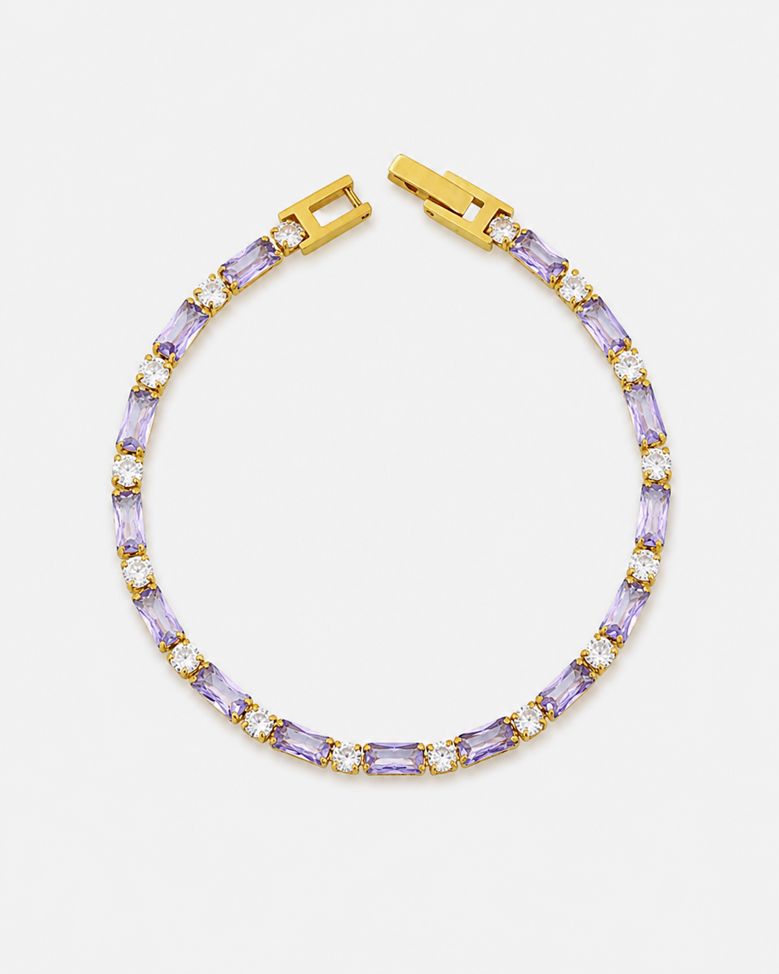 Lavender Baguette Tennis Bracelet