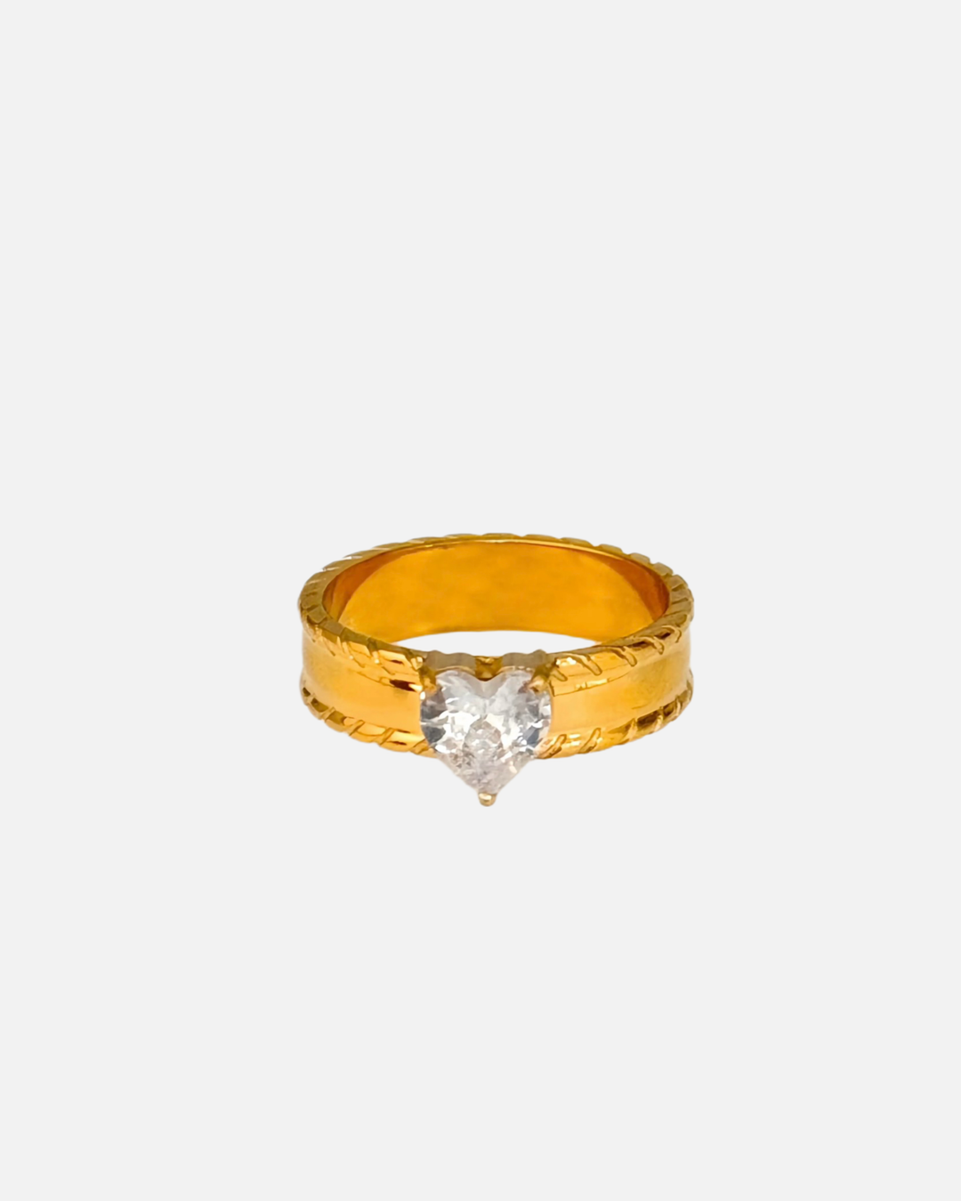 Ring Herz massiv- Gold