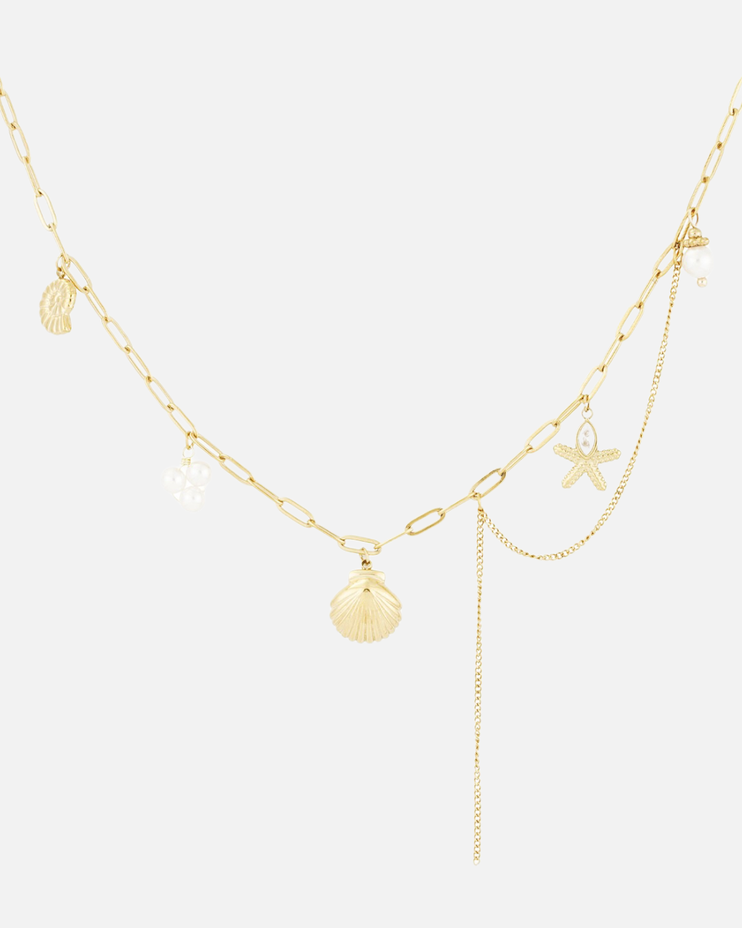 Charm Muschel Kette - Gold