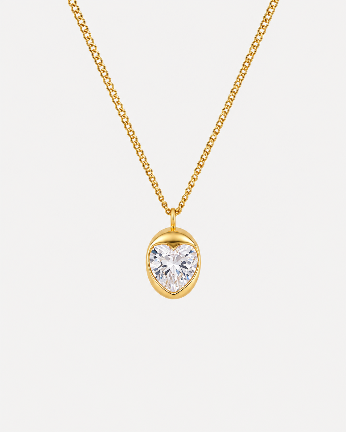 Mila Halskette – Gold mit Herzstein-Anhänger