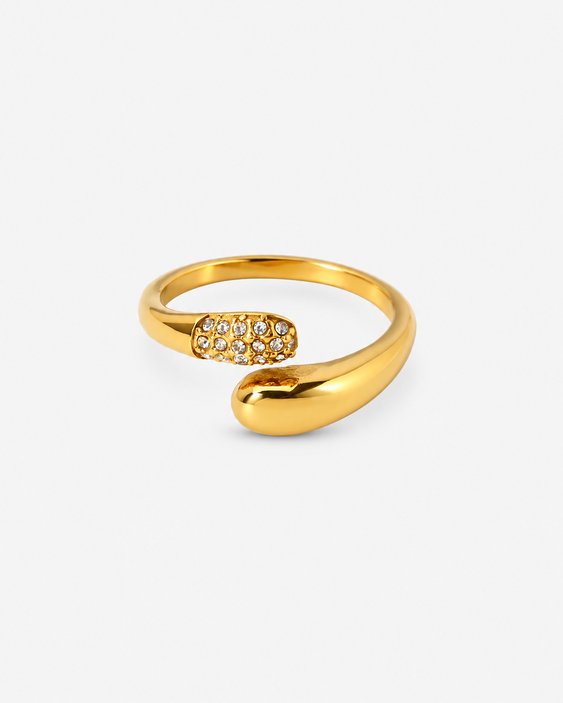 Pavé Crystal Ring Gold
