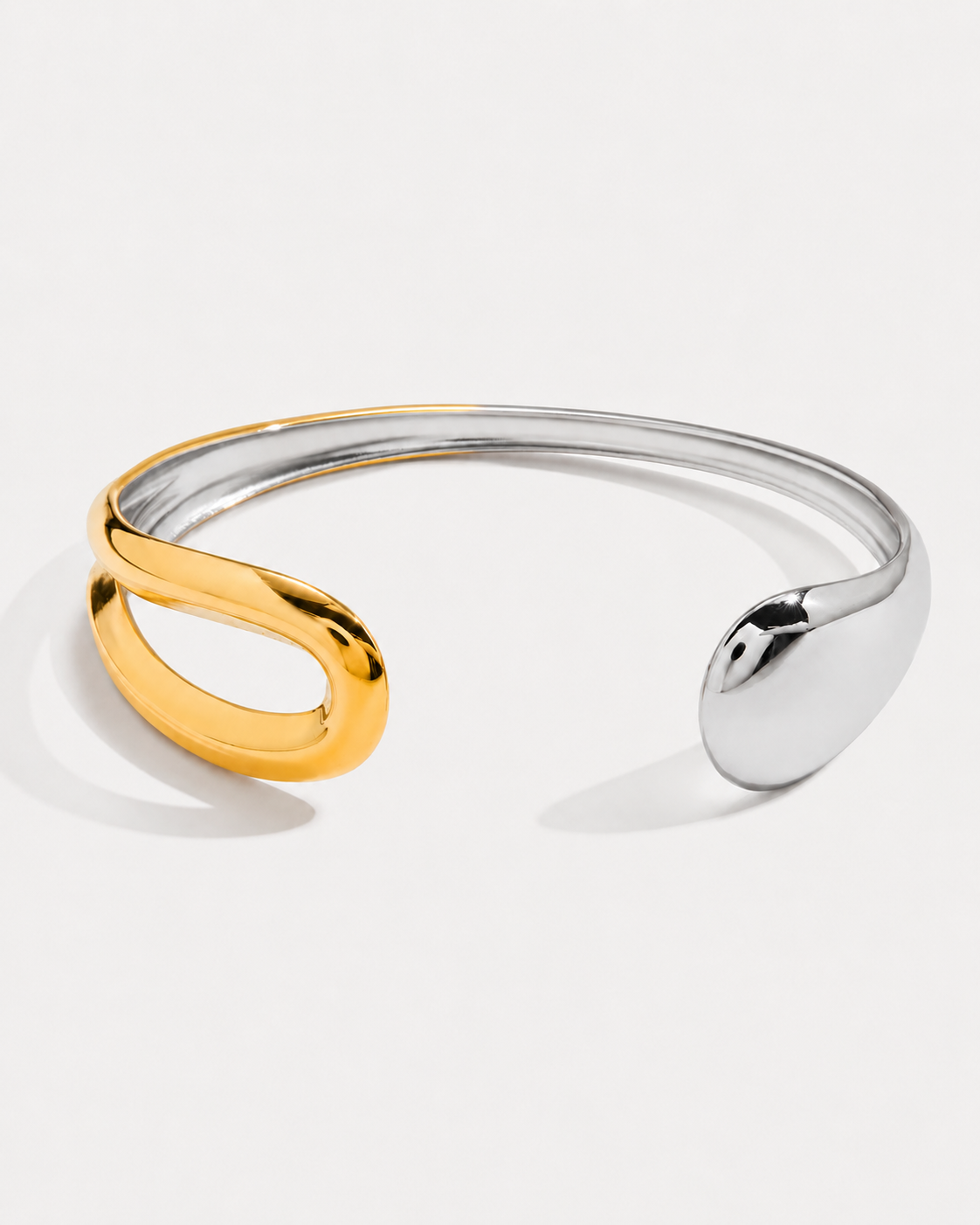 Bicolor Statement Armreif – Gold & Silber Edition