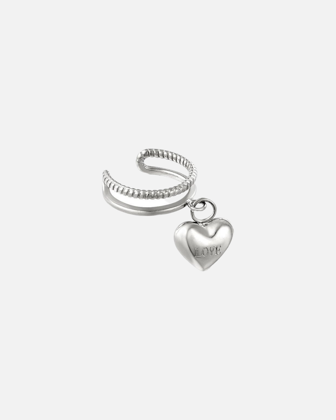 Ohrringe mit Herz - Silber