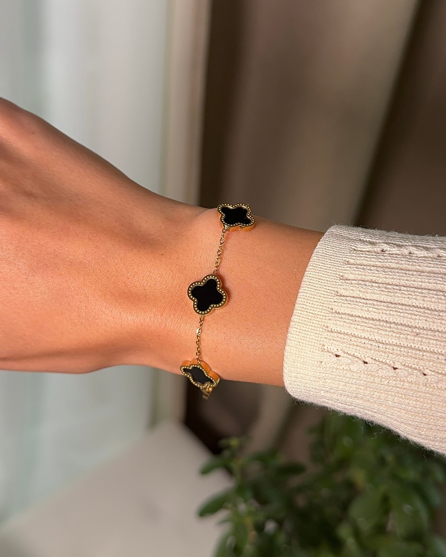 Klee Armband- schwarz