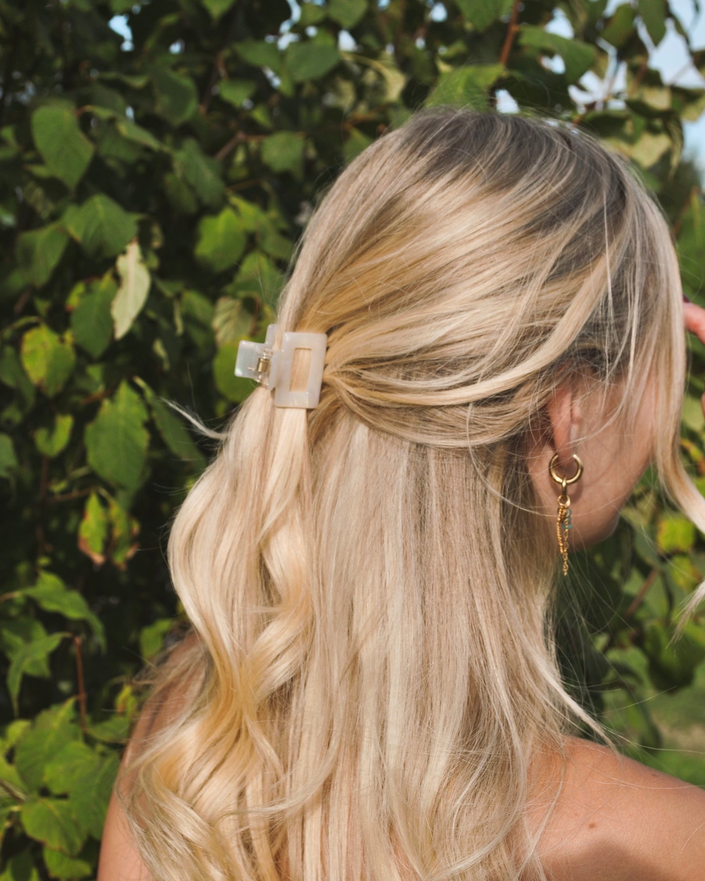 mini hair clip - white