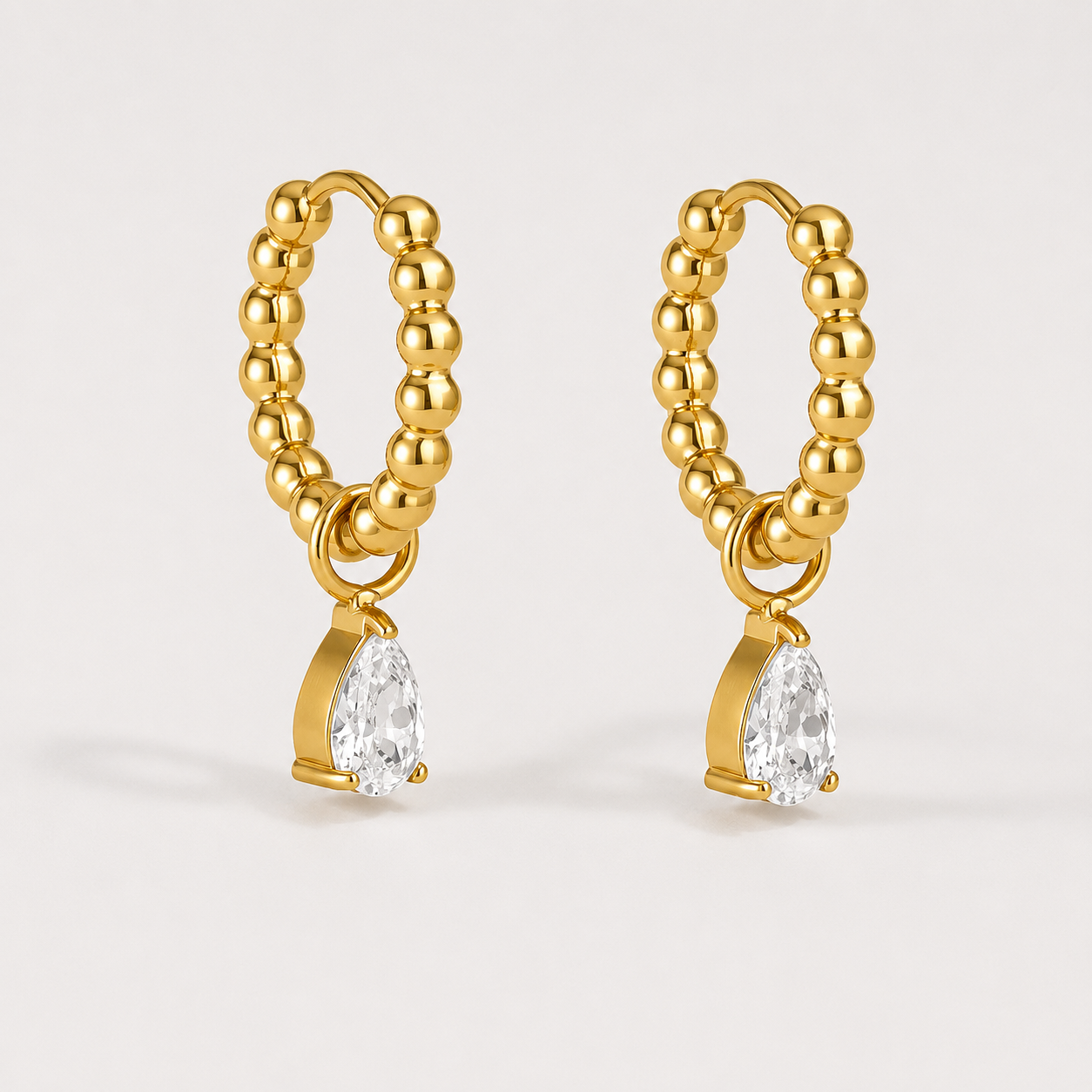 Élina Crystal Drop Hoops