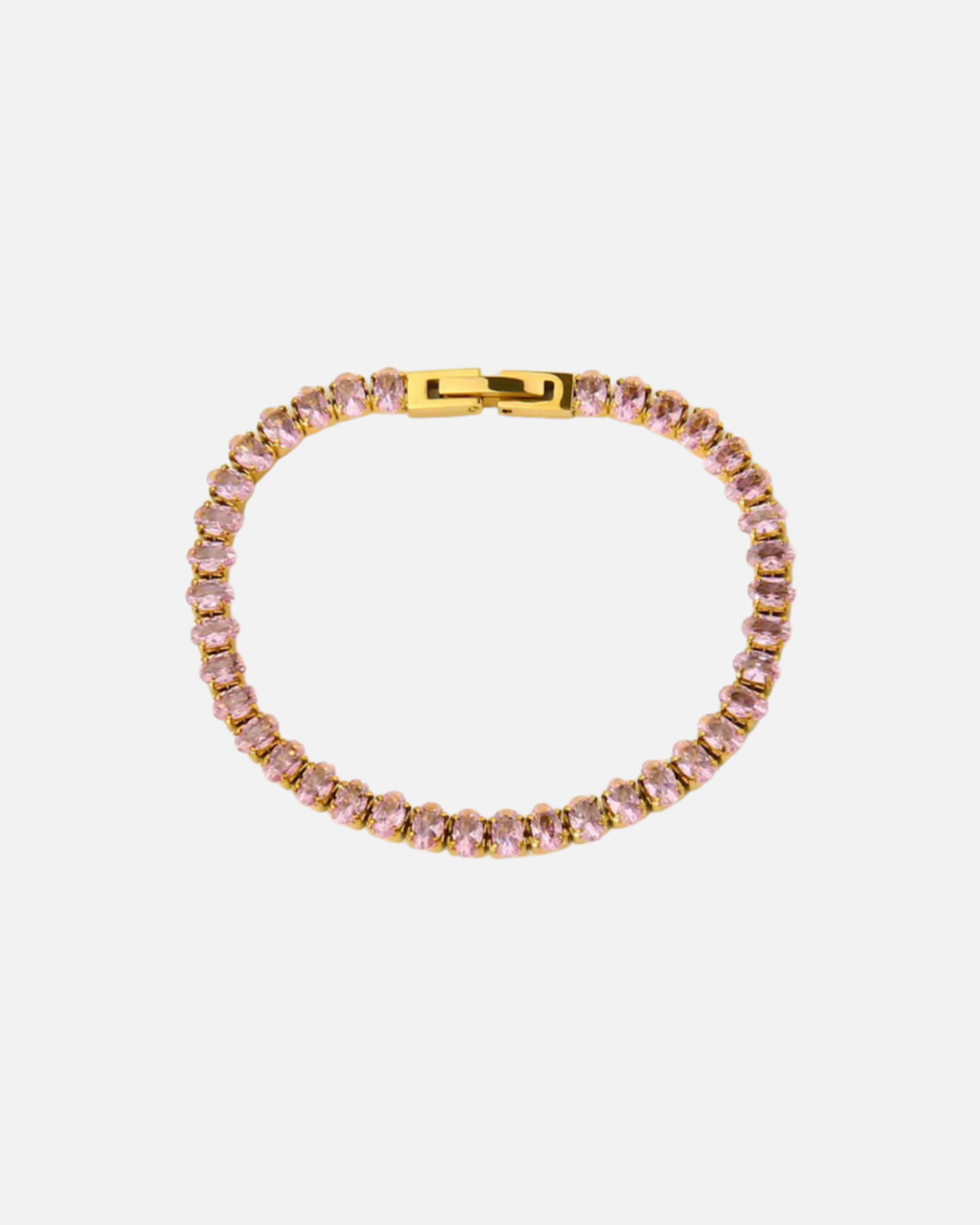 Tennis Armband mit rosa Steinen