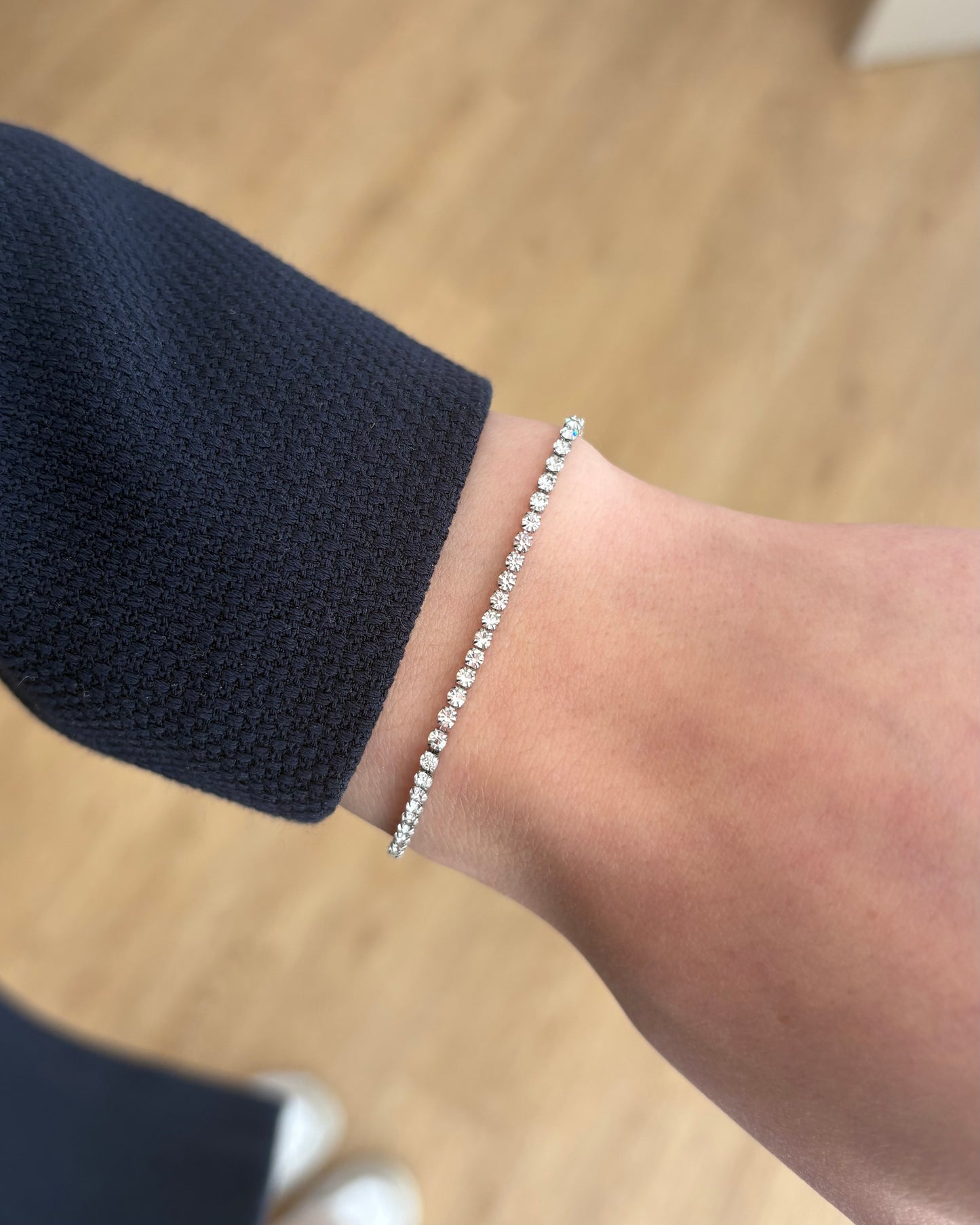 Mini Tennis Armband Silber