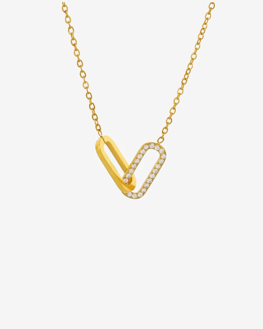 Unendlichkeit Kette gold mit Steinen