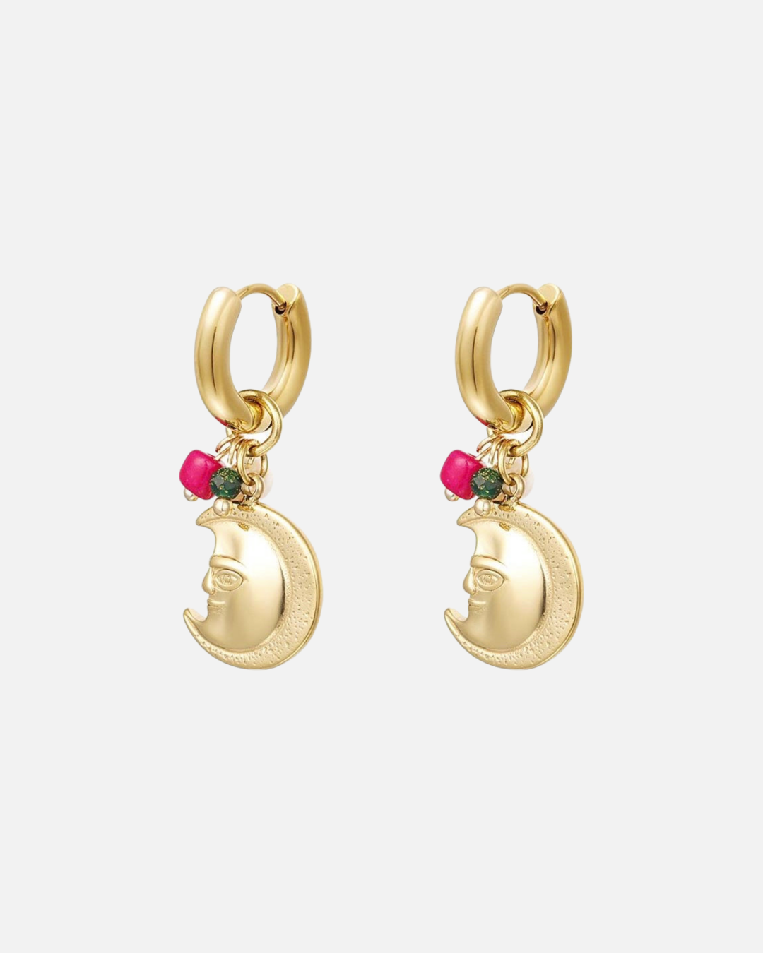 moon earrings - gold