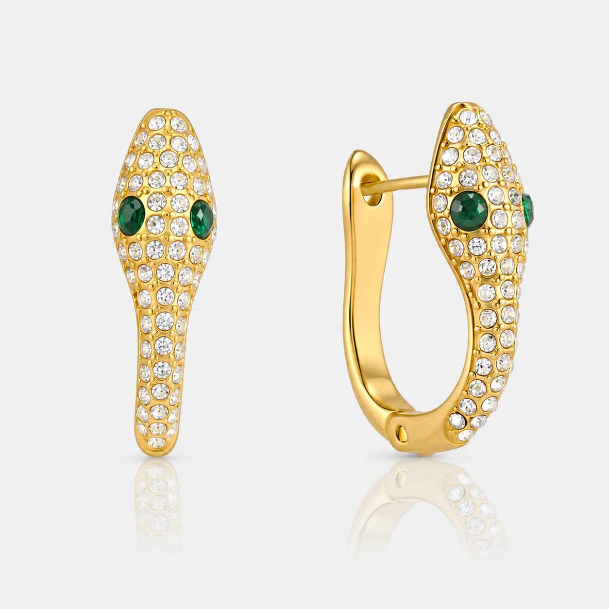 Snake Glam Creolen Gold