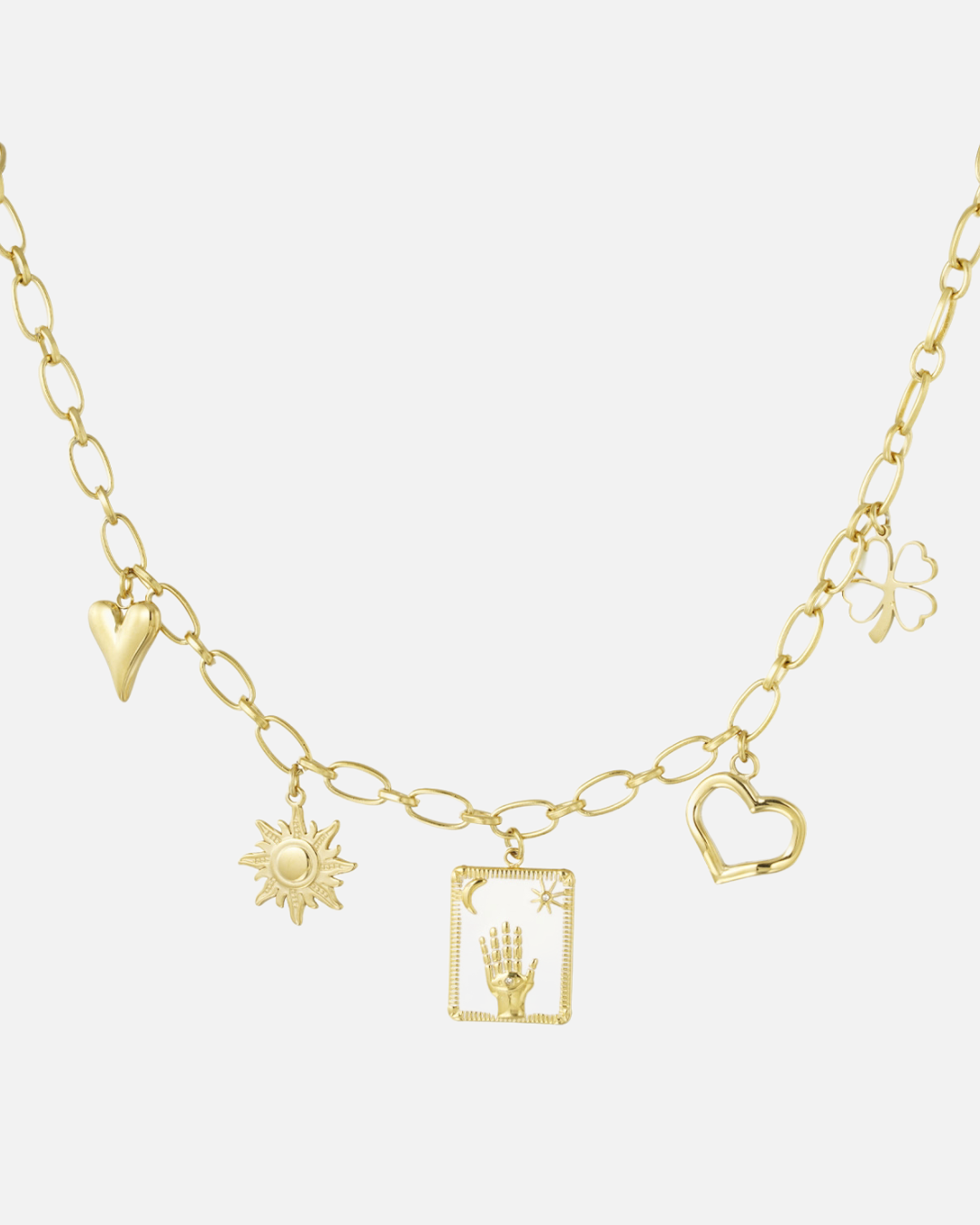 Charm Halskette „Hebe deine Hand“