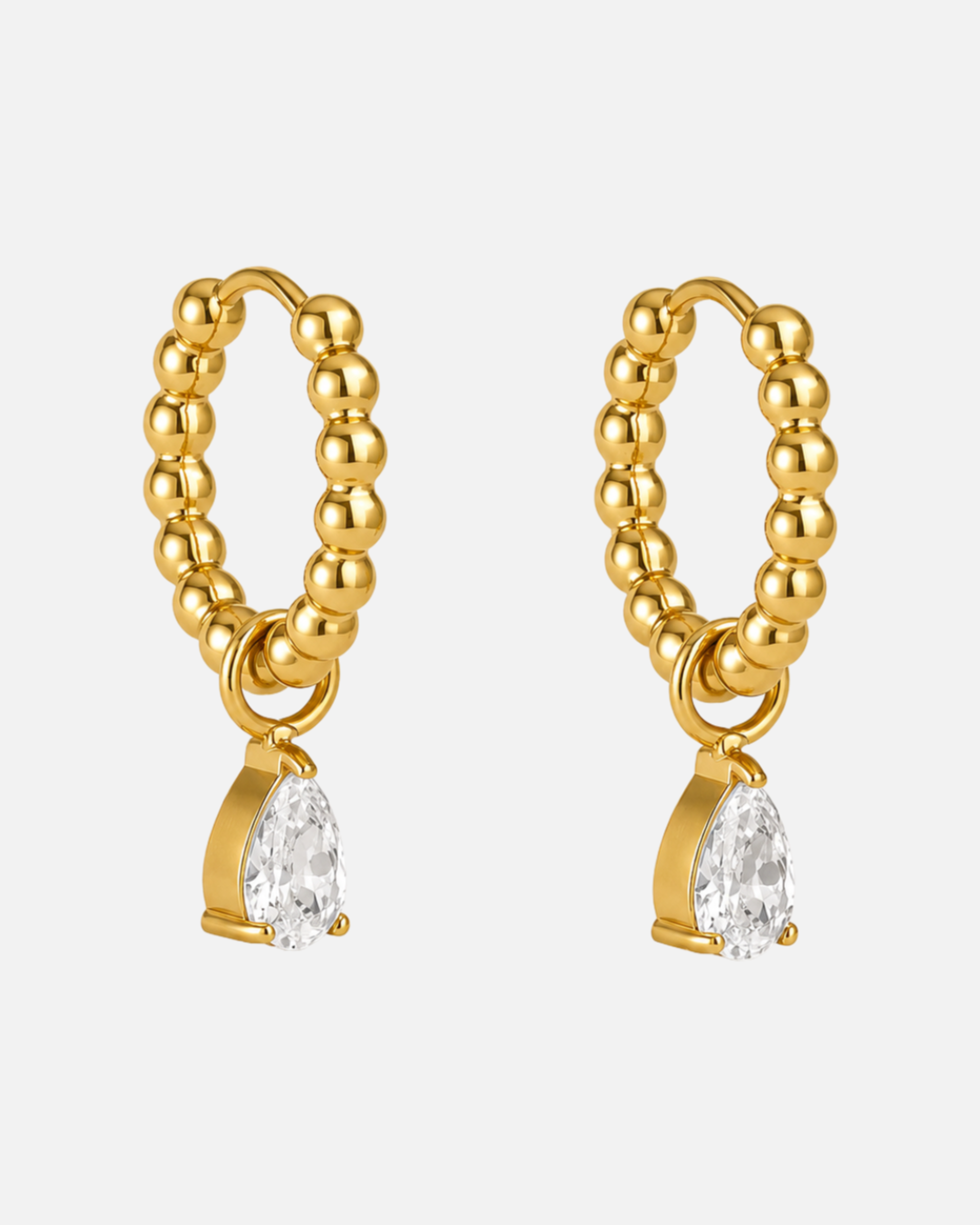 Élina Crystal Drop Hoops