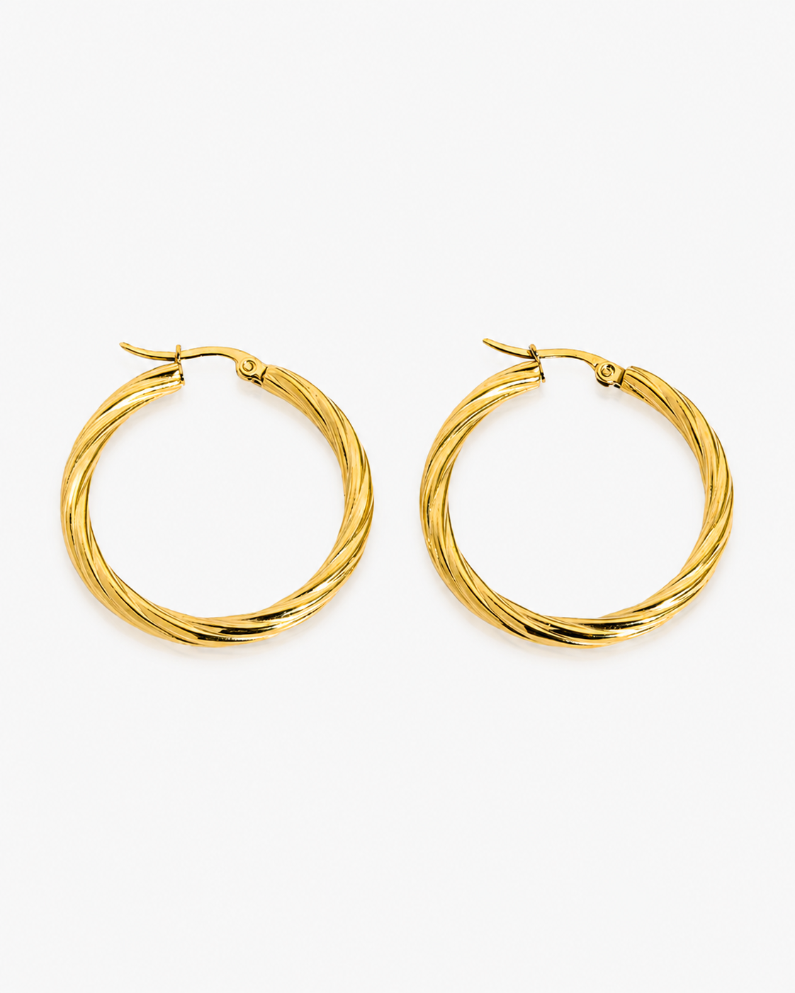 Twisted Hoop Creolen Gold