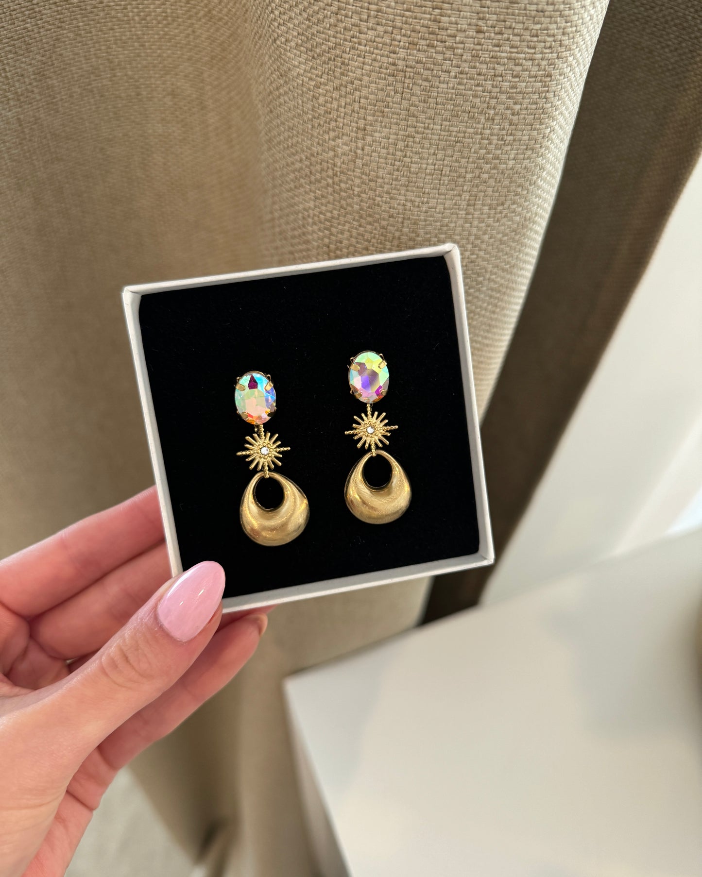 Ohrstecker mit Glasperle - Gold exklusive / limitiert