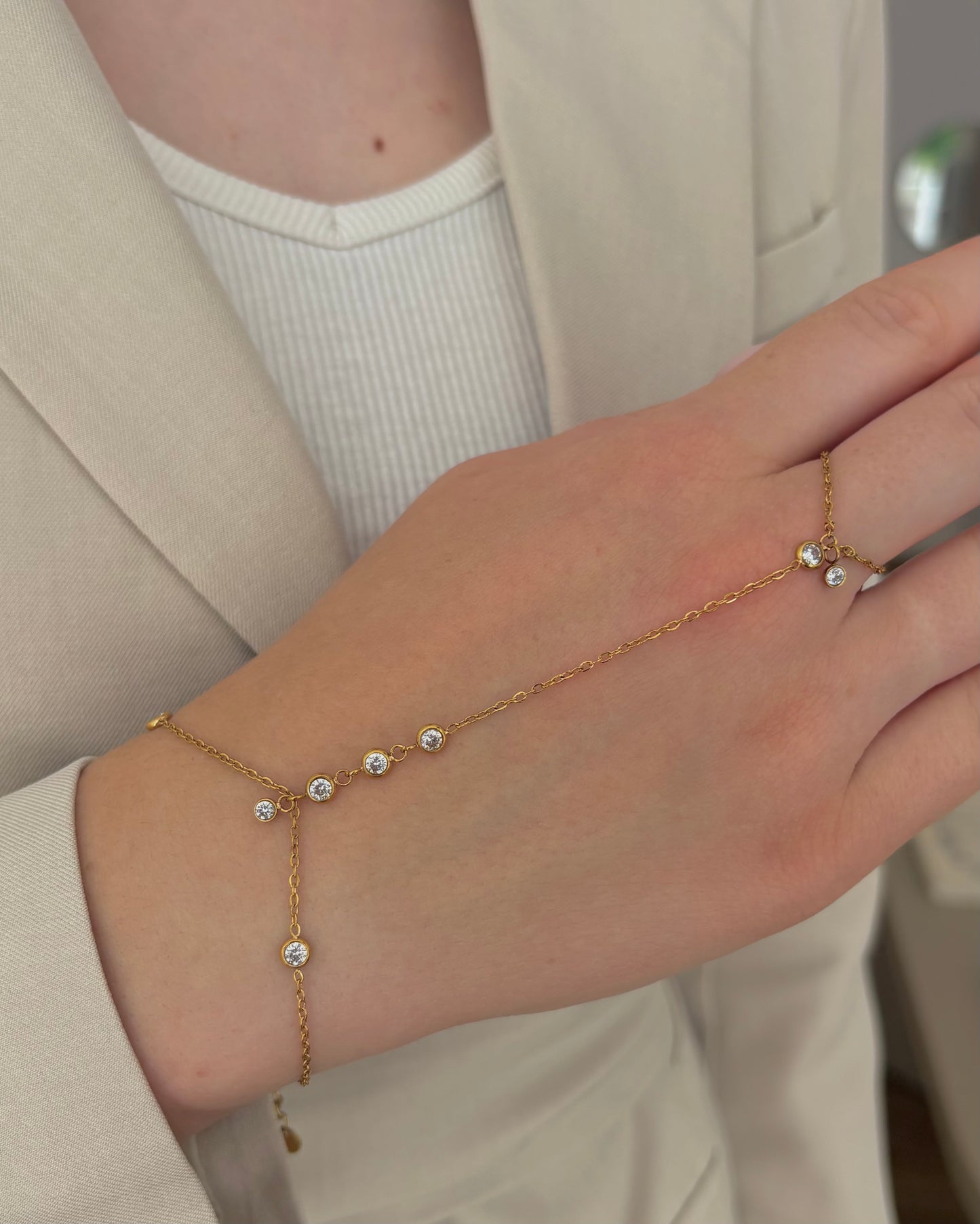Crystal Grace Handkette Gold