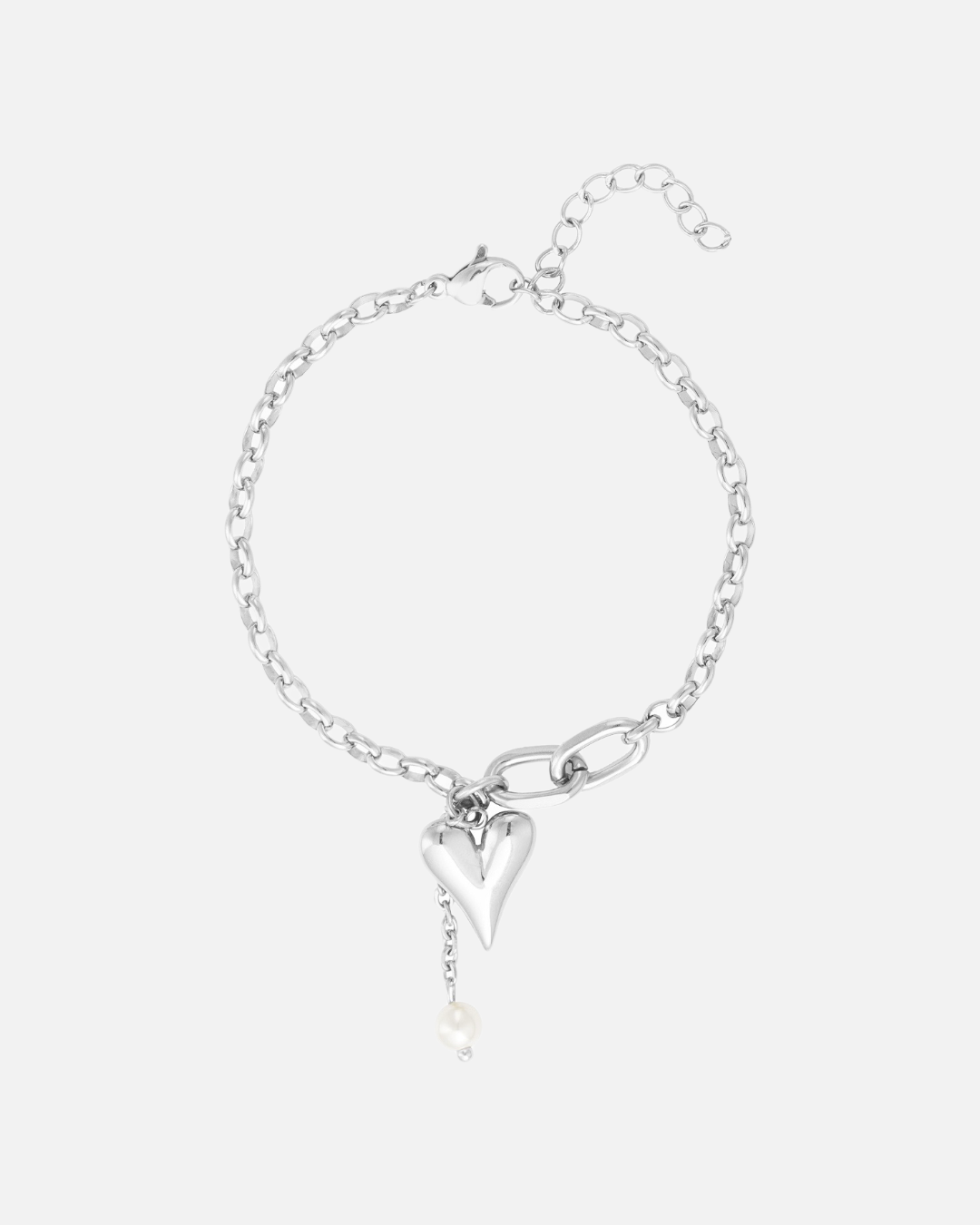 Armband, schöne Herzen – Silber
