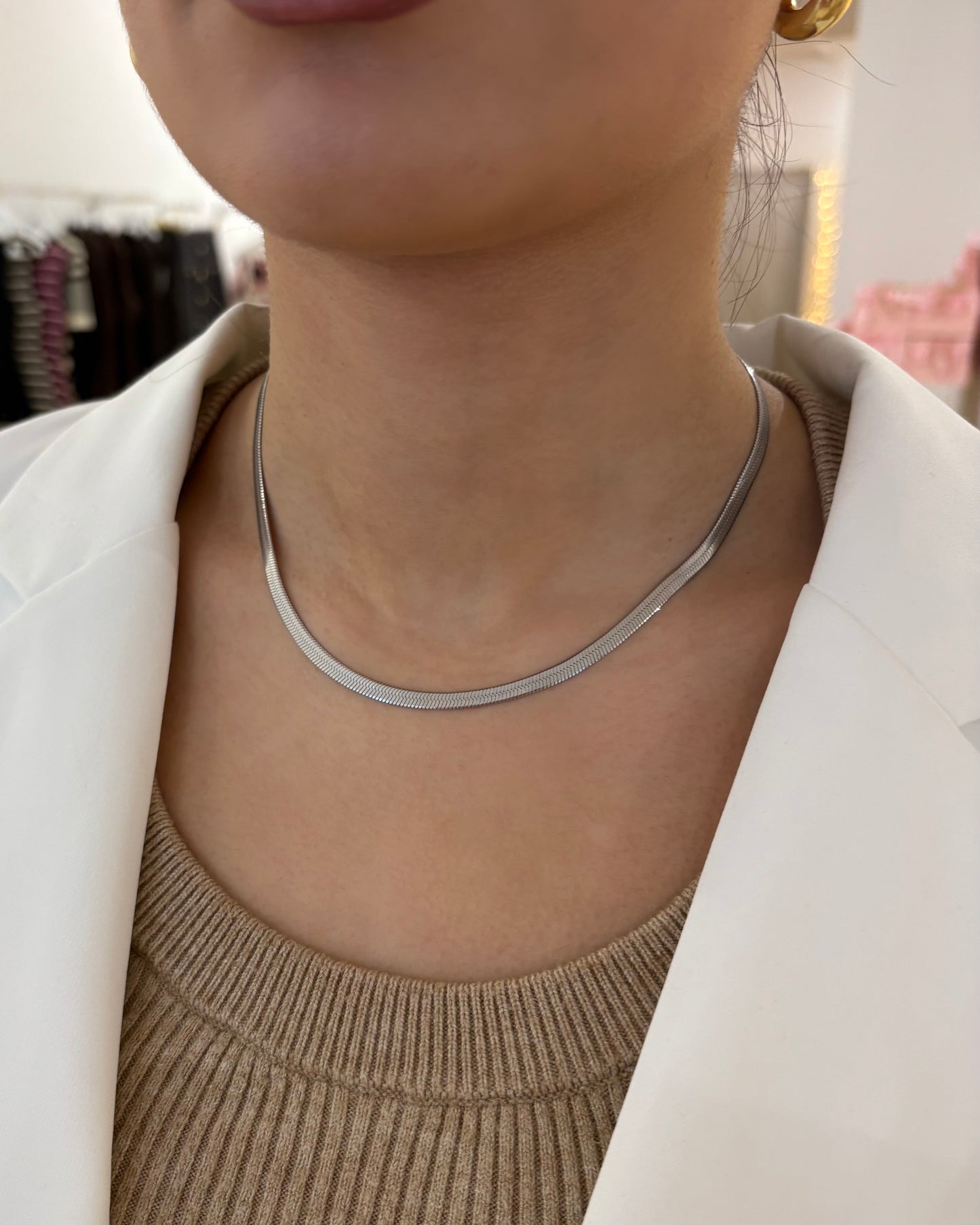 Sleek Kette Silber - dick