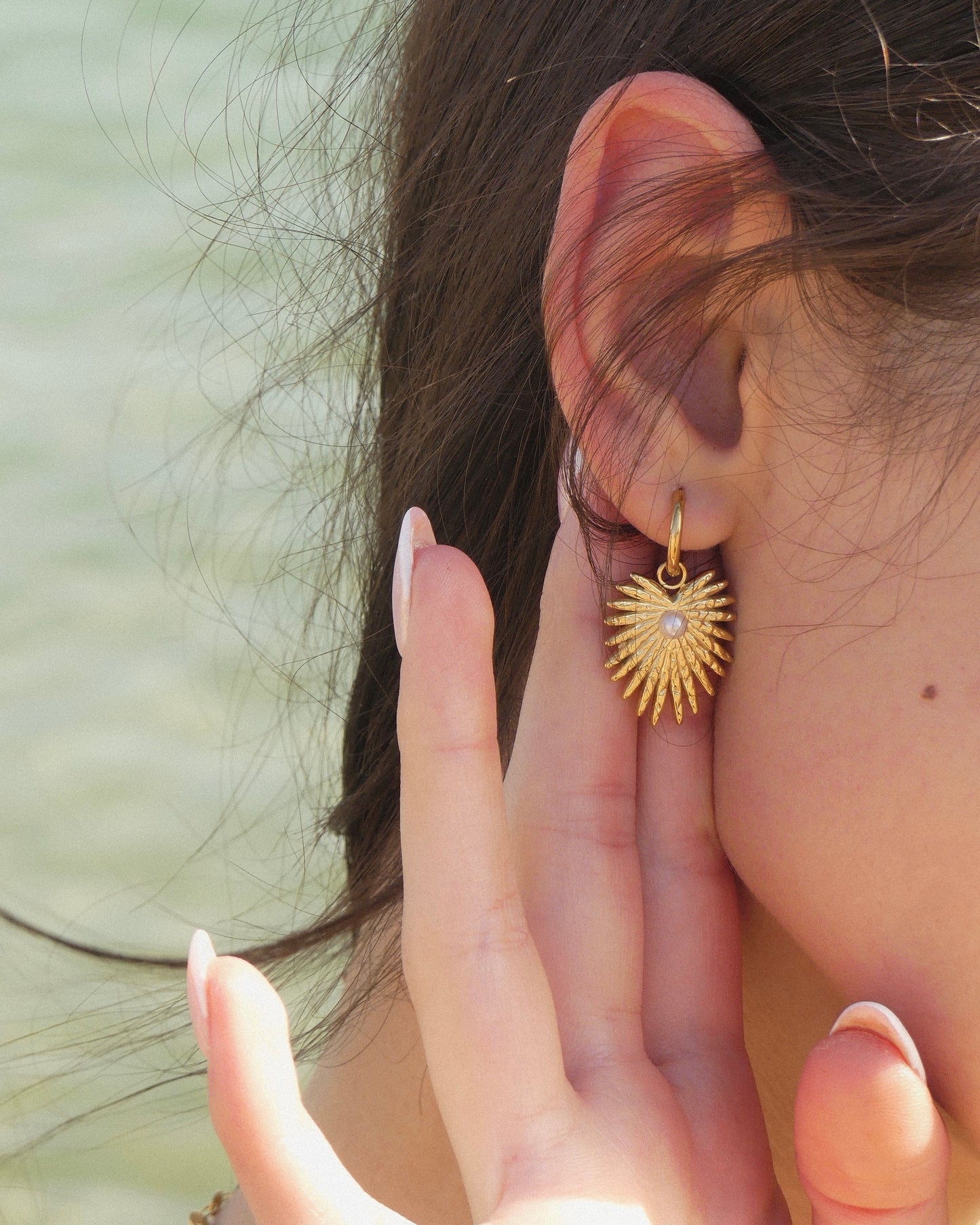 Ohrringe Sun mit Perle