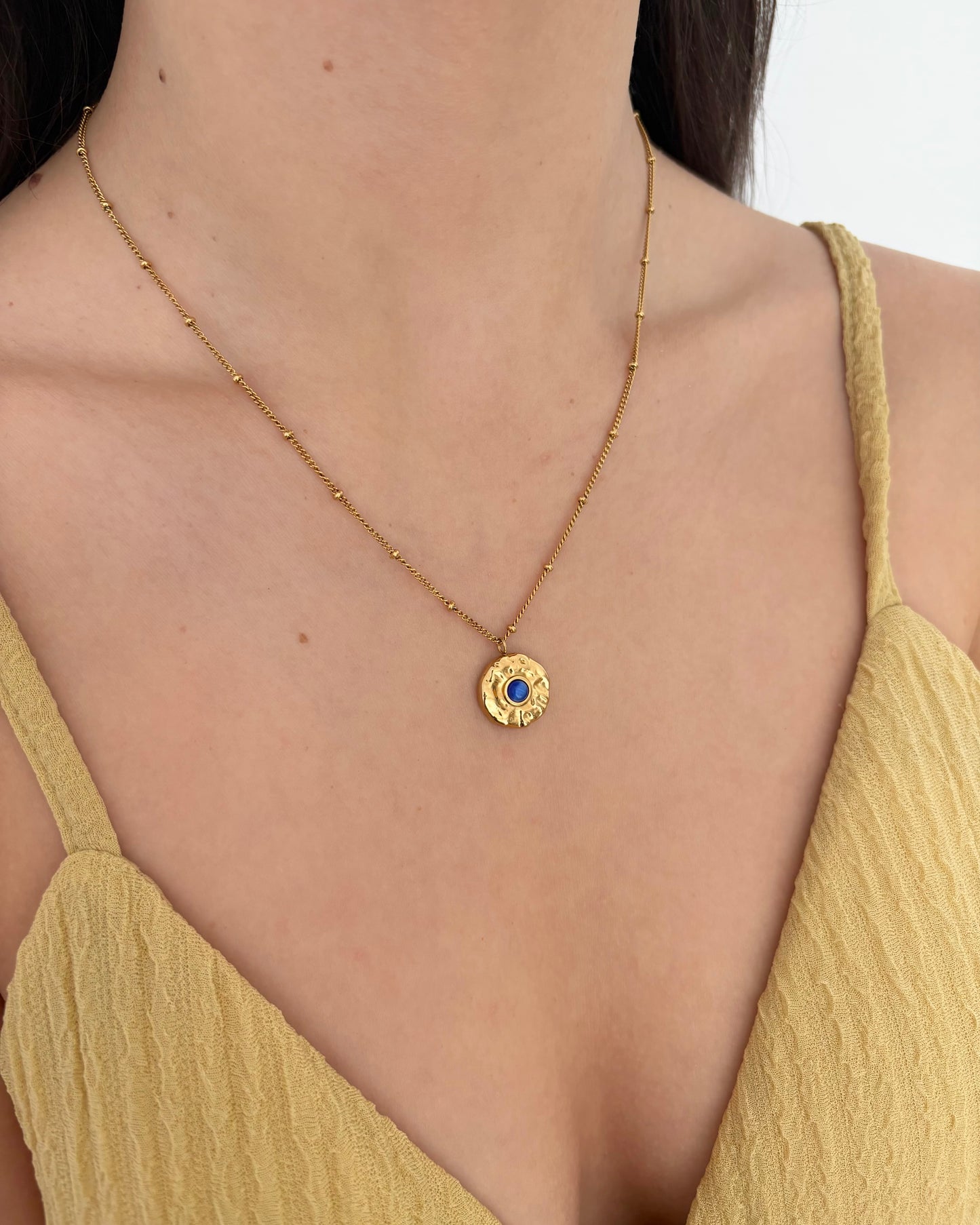 Blue lana Kette - Gold