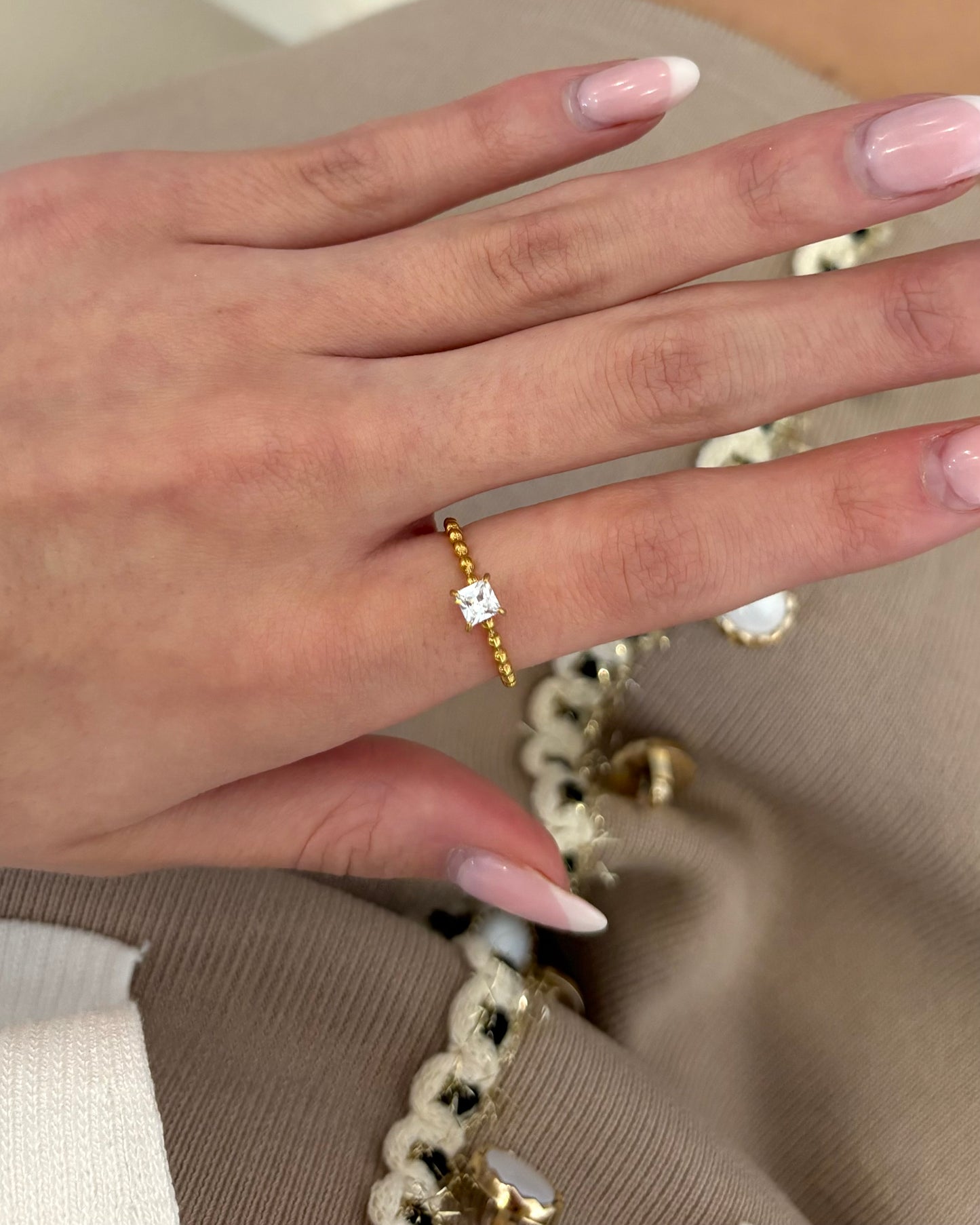 Stone Ring - Gold