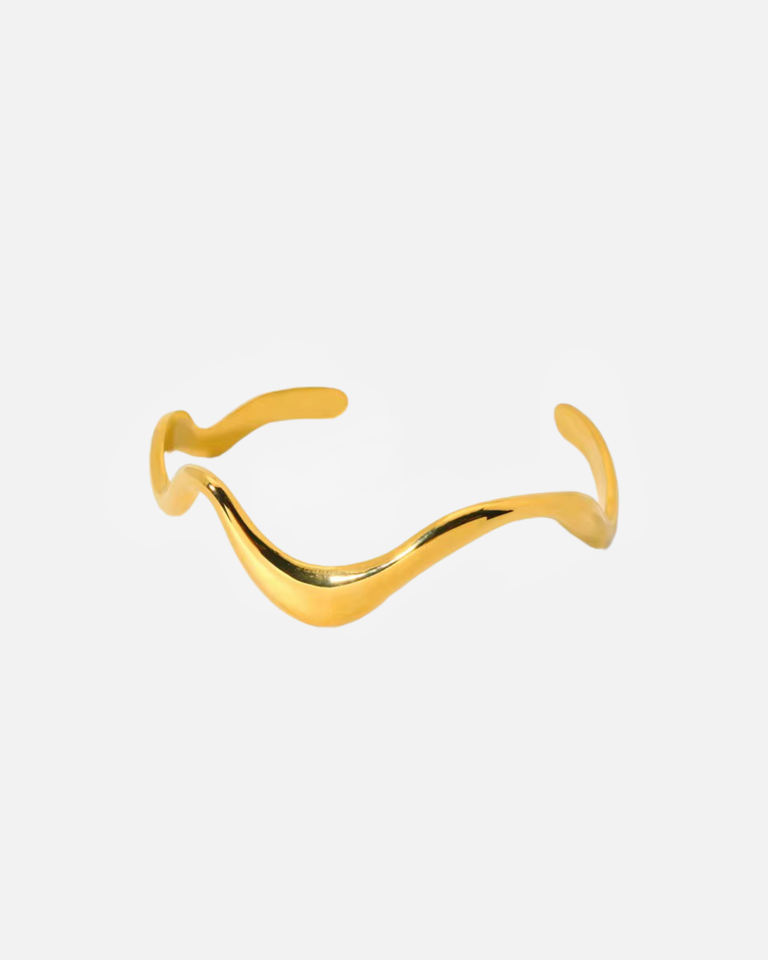 Wellen Armreif - Gold