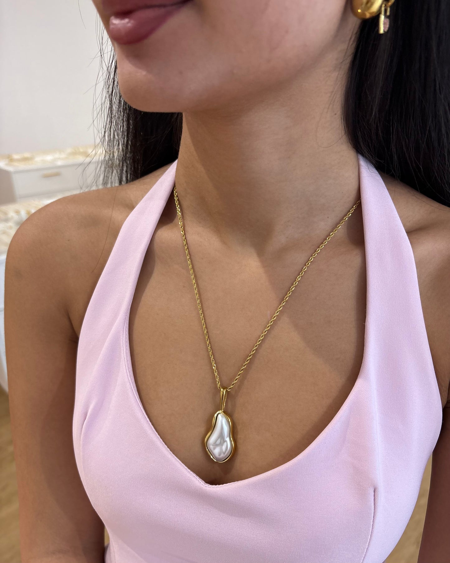 Dani weißer Stein Kette