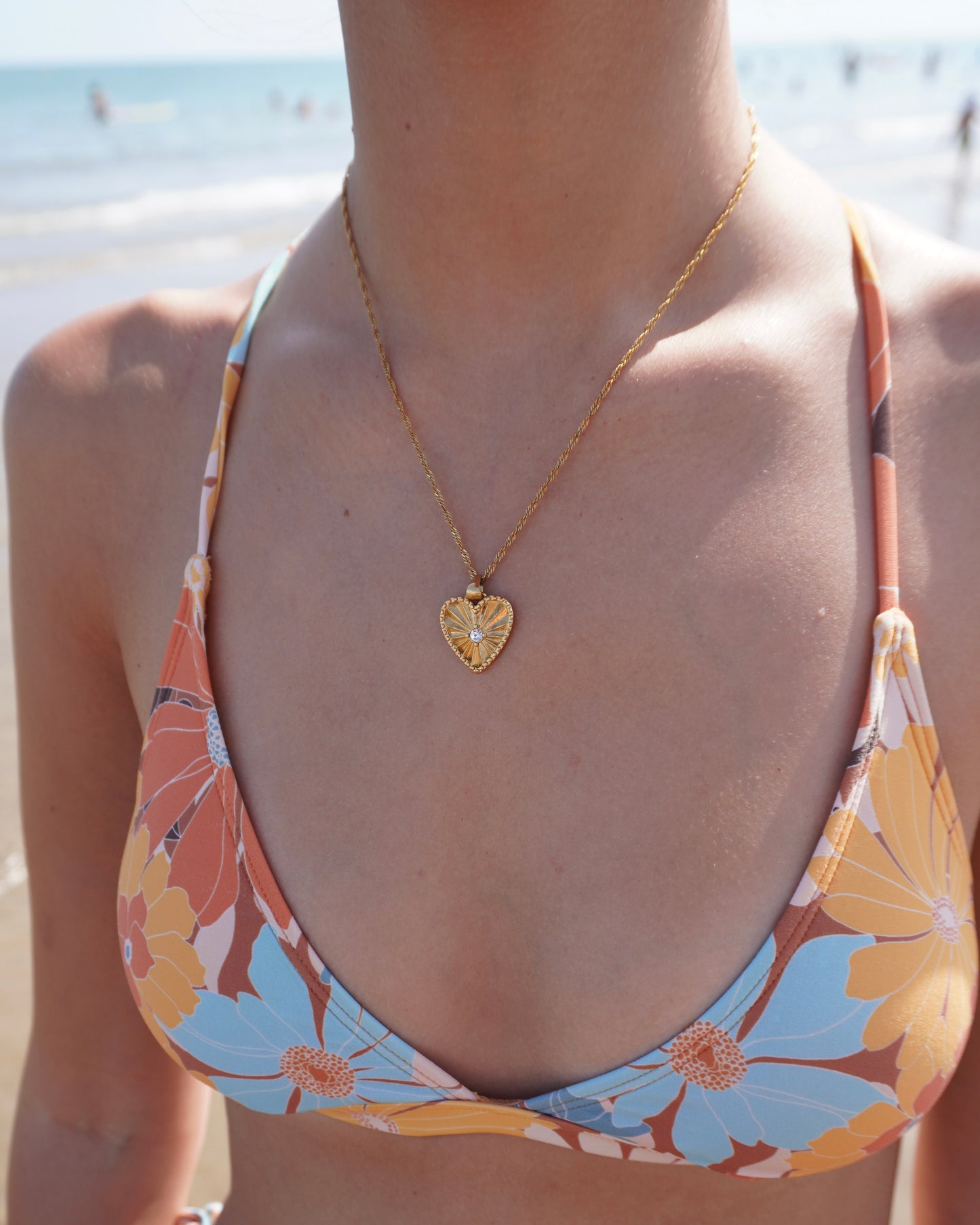 Herzglanz Kette - Gold