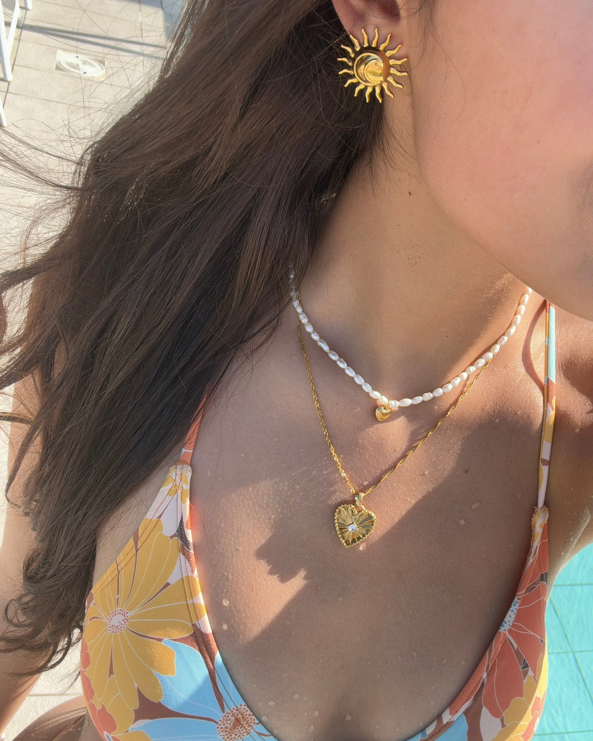 Herzglanz Kette - Gold