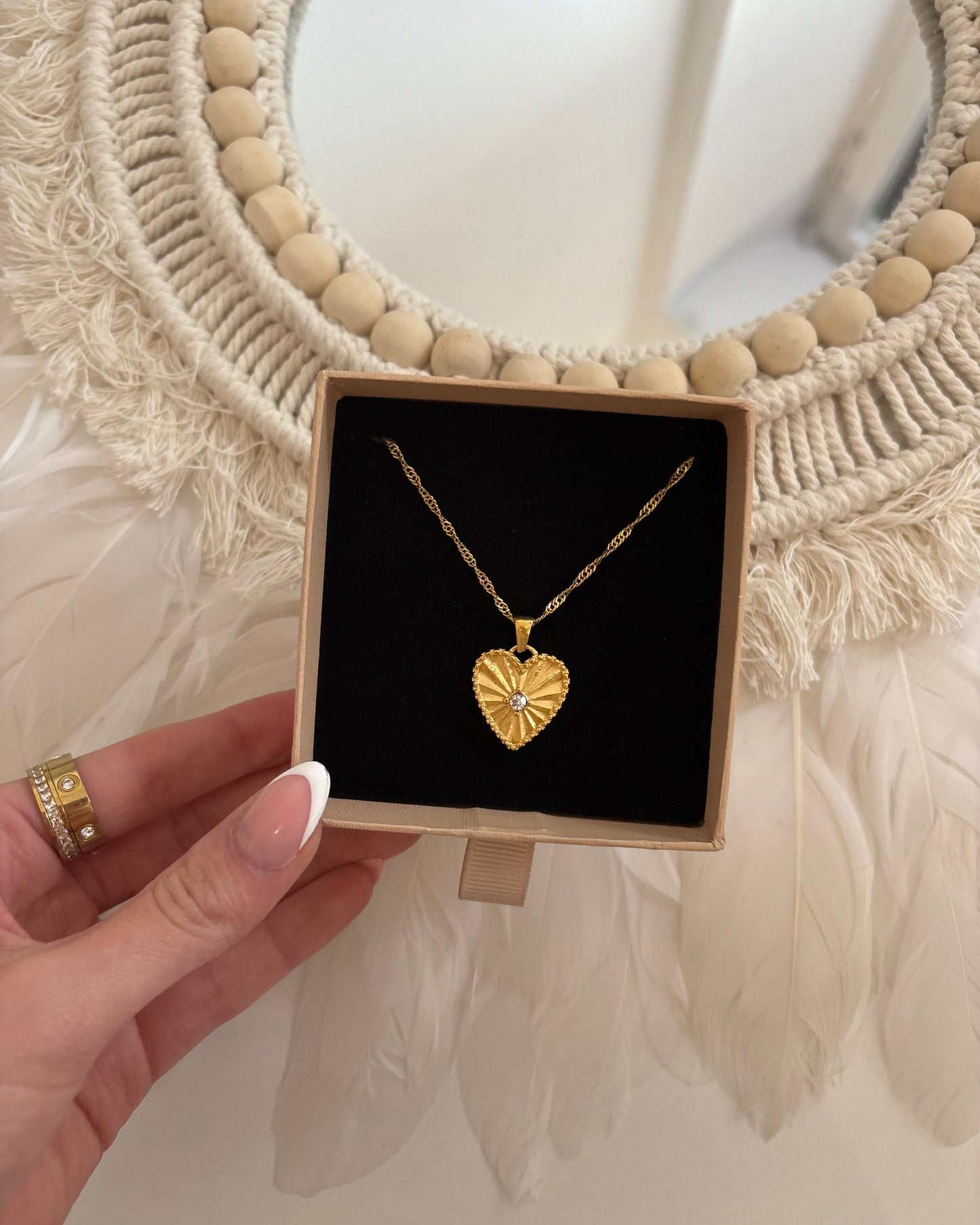 Herzglanz Kette - Gold
