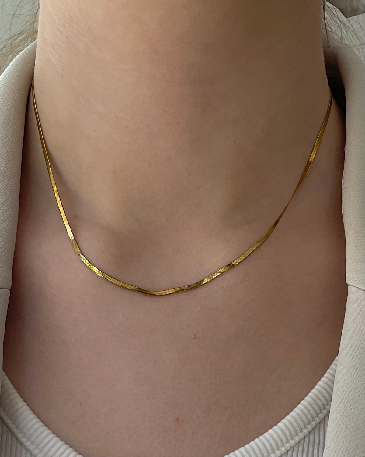 Sleek Kette Gold dünn