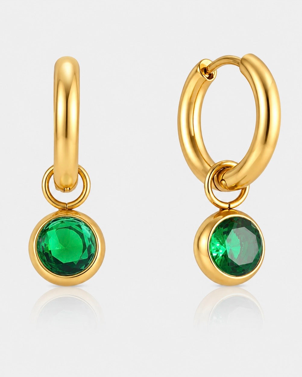 Emerald Glow Creolen Gold