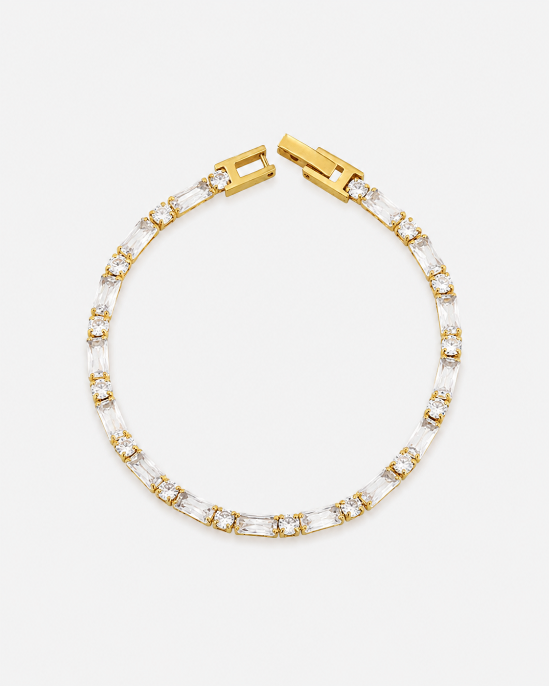 Clear Baguette Tennis Bracelet