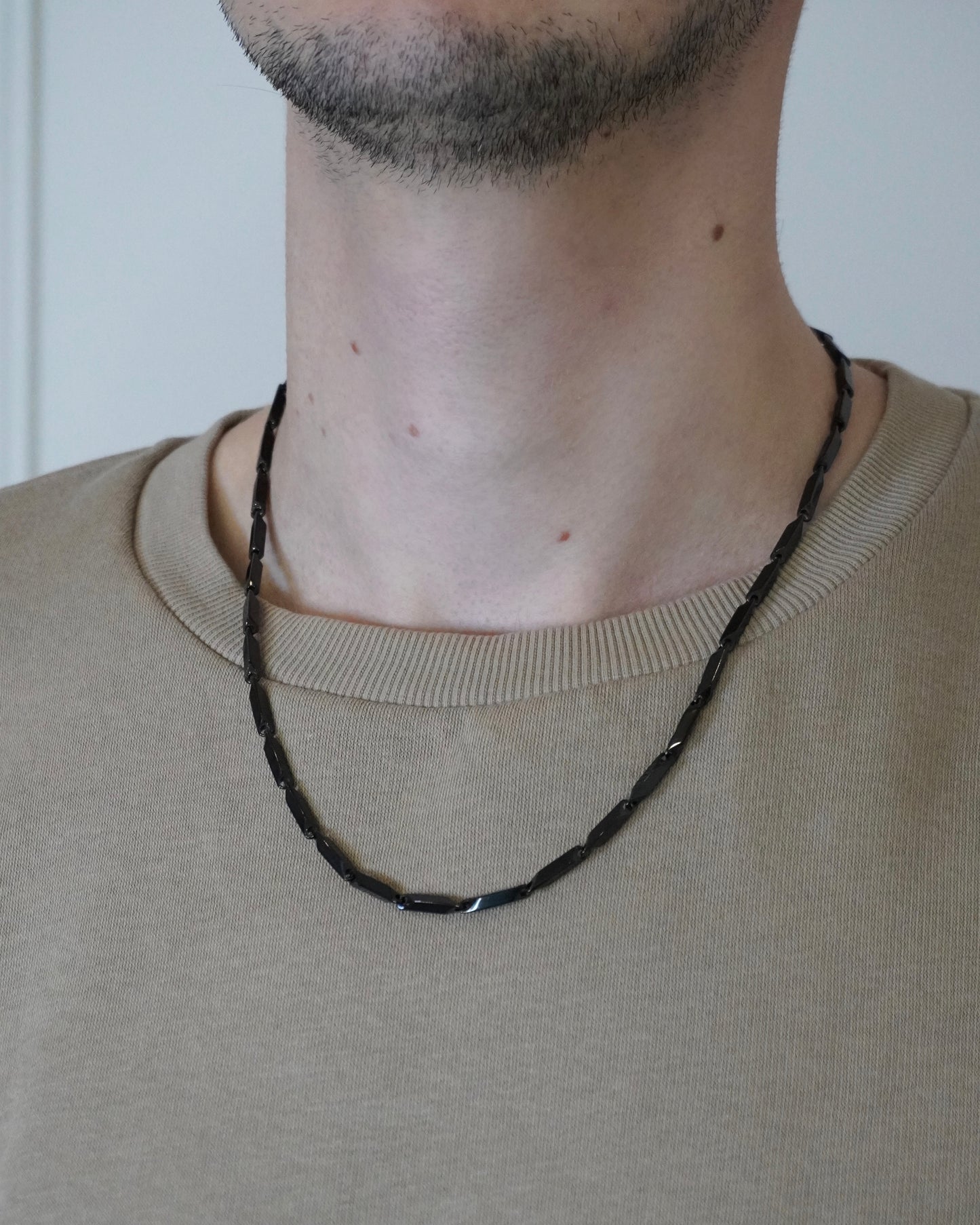 Herren Halskette schwarz 3mm