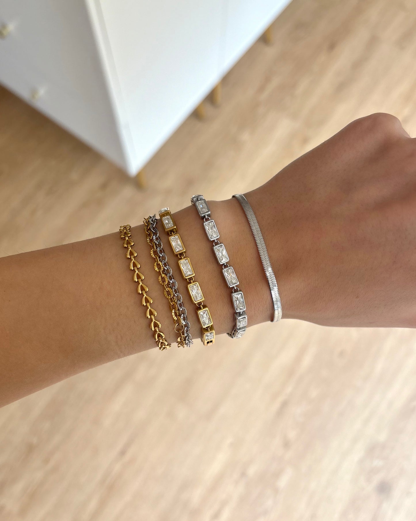 Basic Armband, Silber