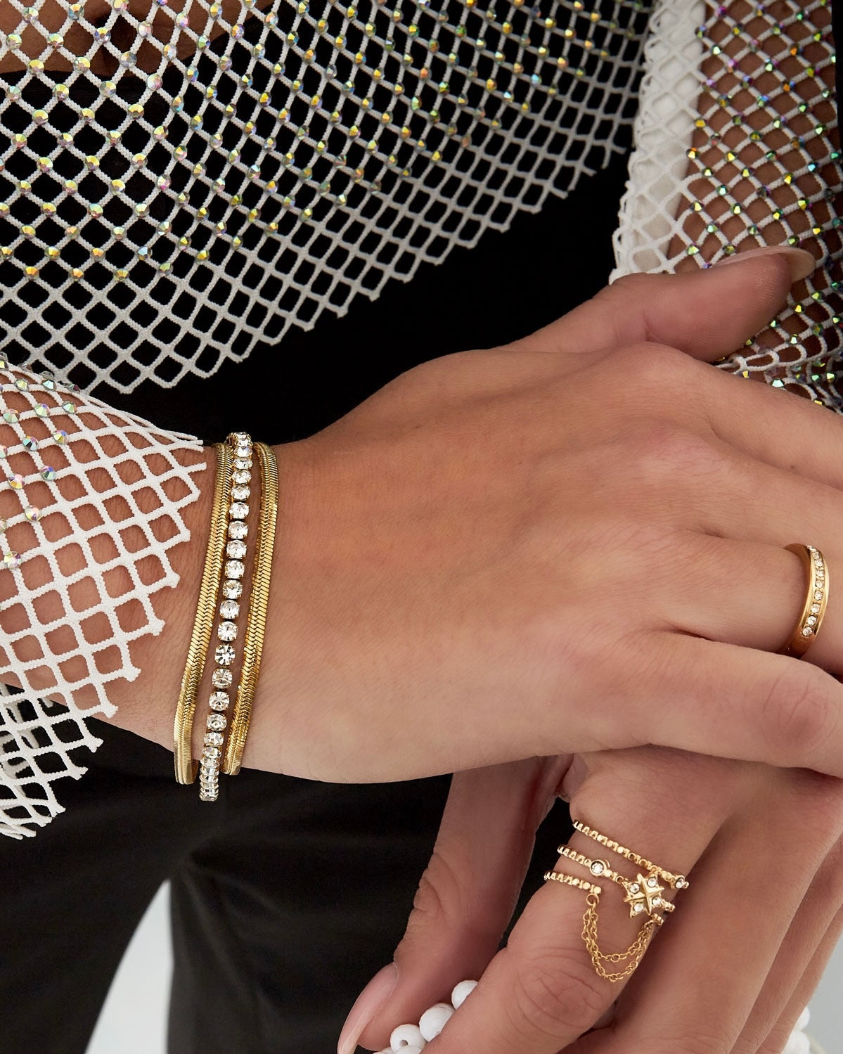 Dreier Armband - Gold