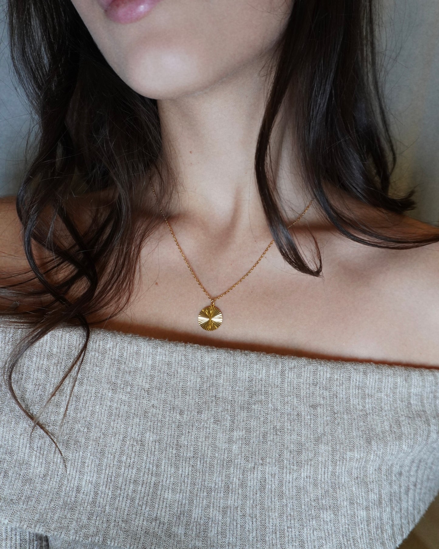 Kreis Kette shine - Gold