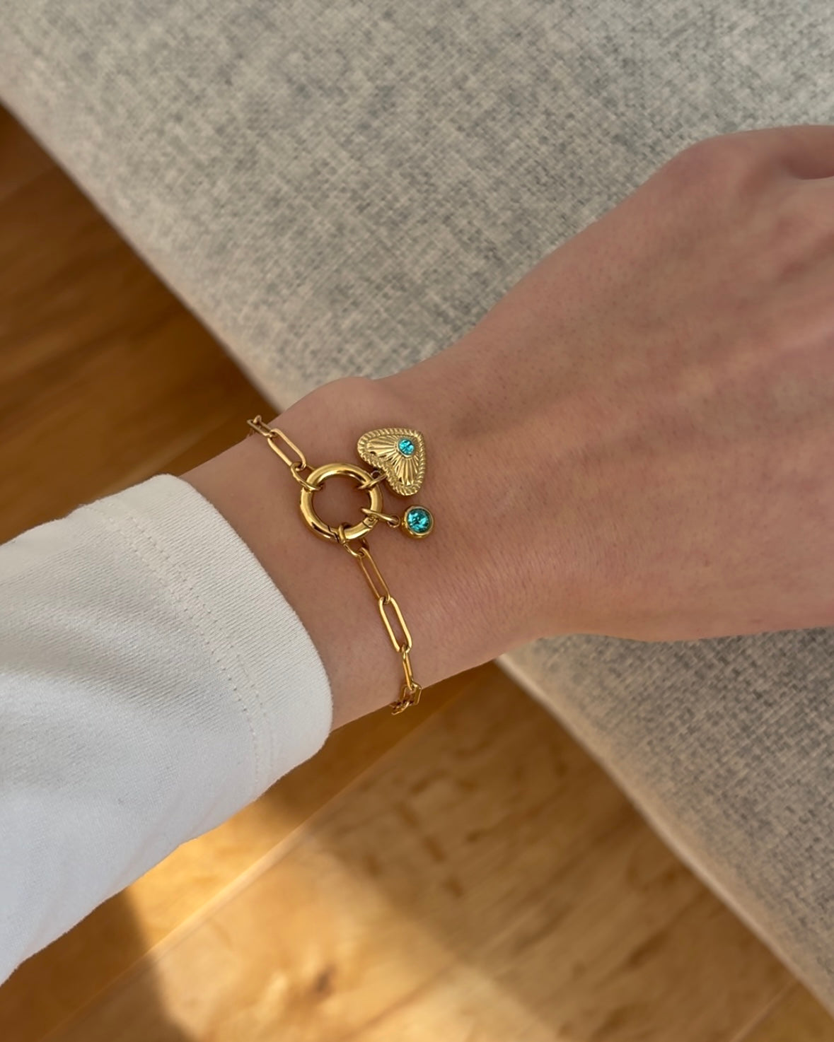 Charm Herz blau