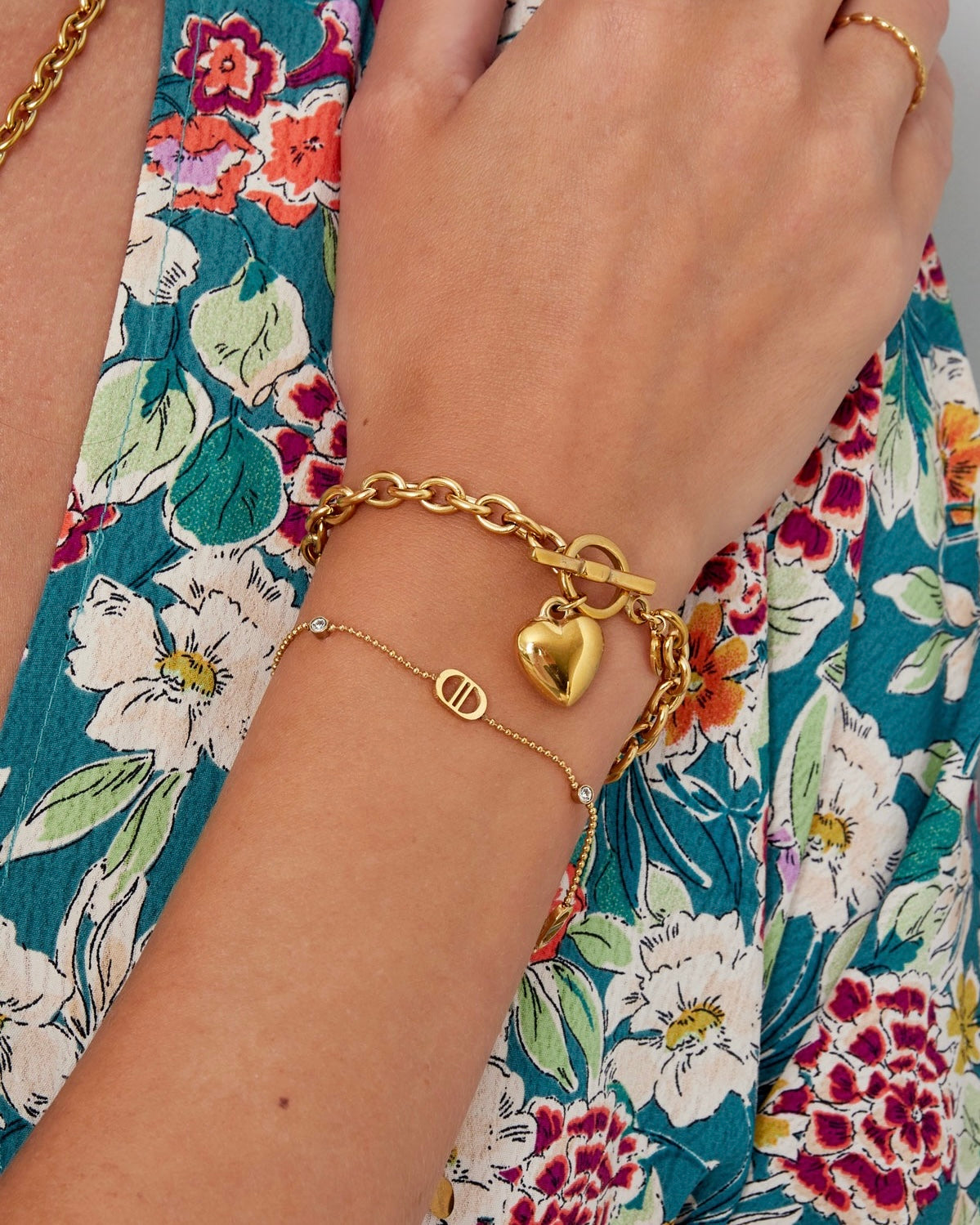 Armband mit Steinen - Gold