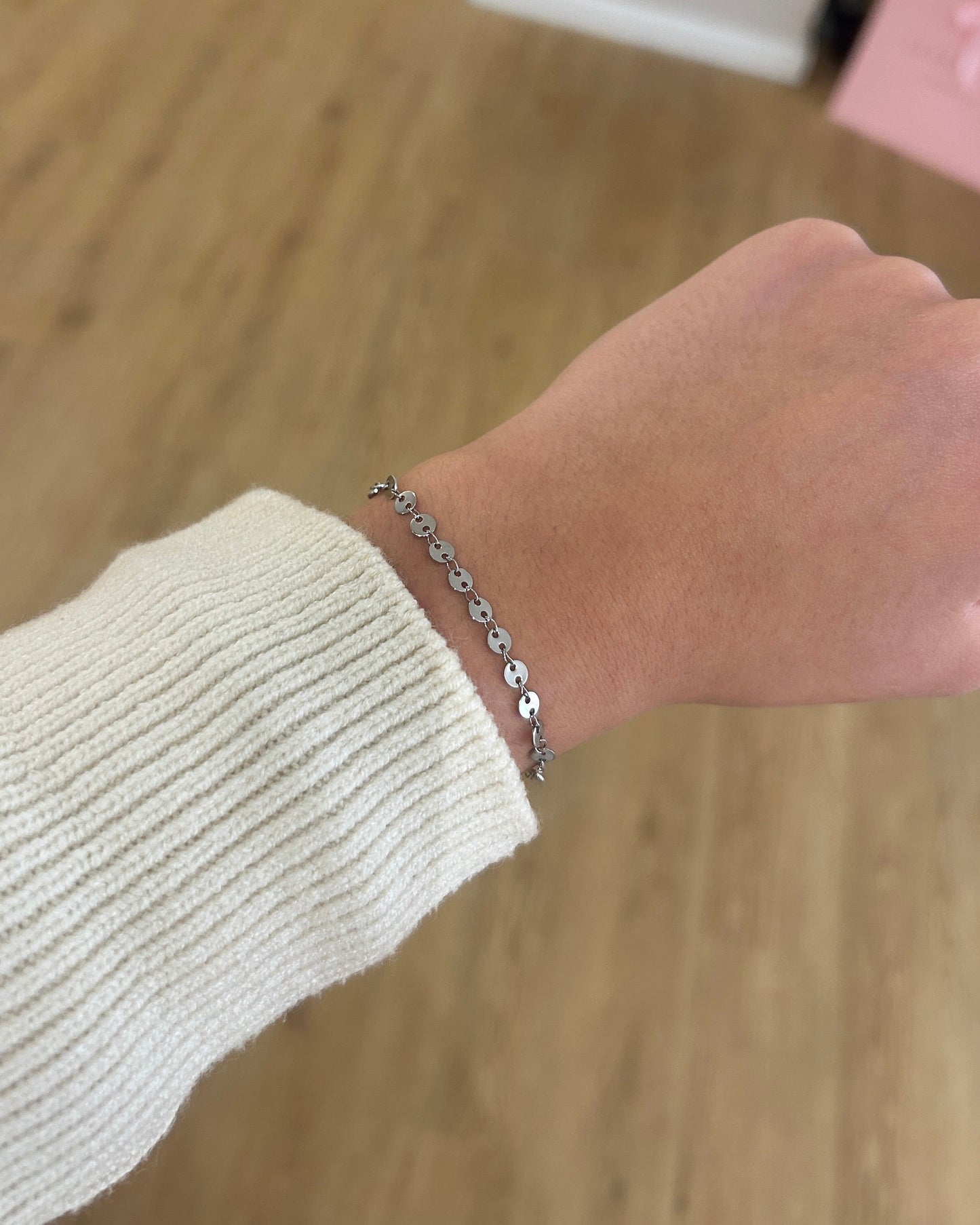 Armband Plättchen Silber