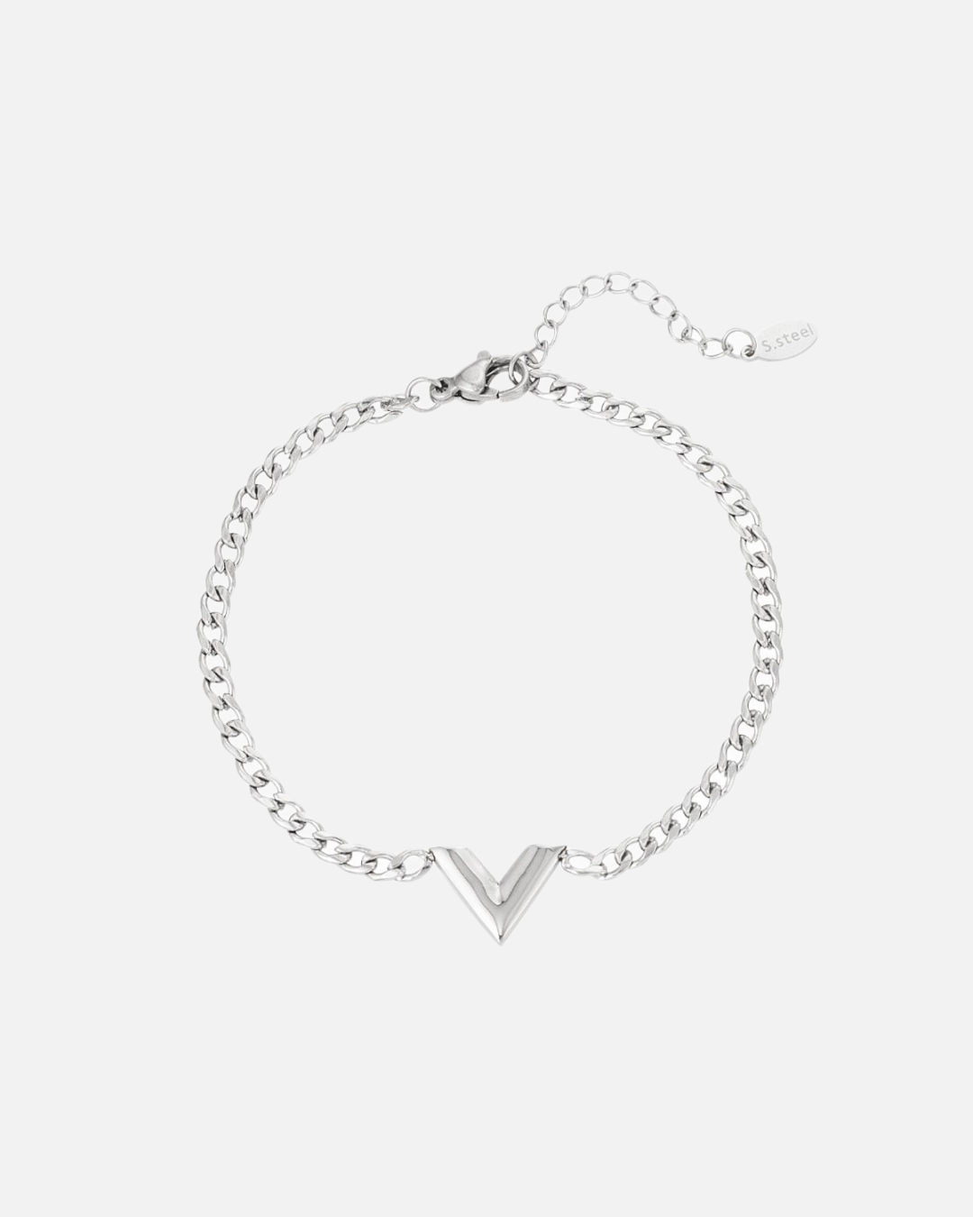 V - Armband Silber