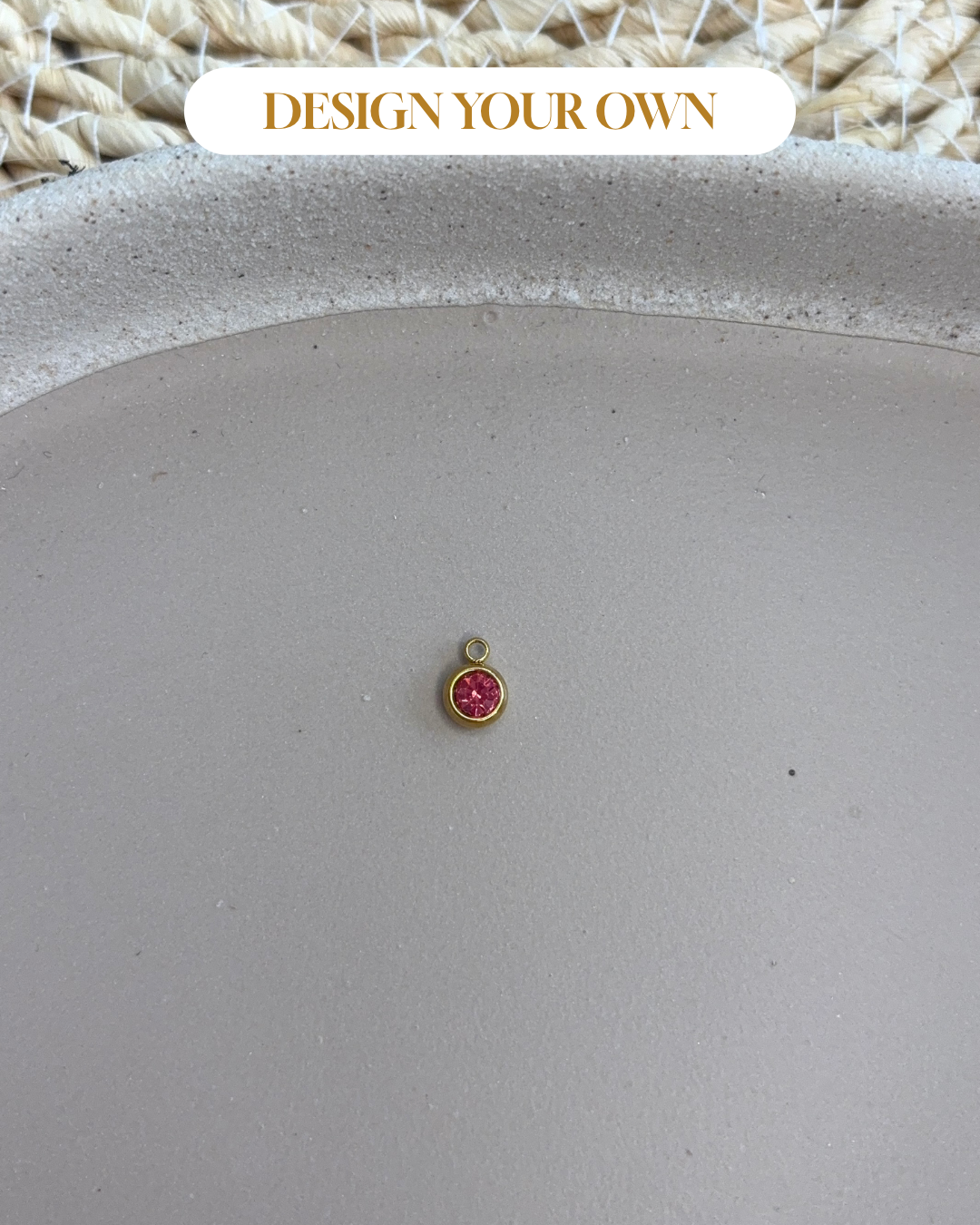 Charm Mini Stein rosa