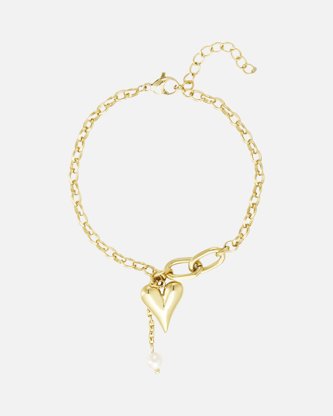 Armband schöne Herzen - Gold