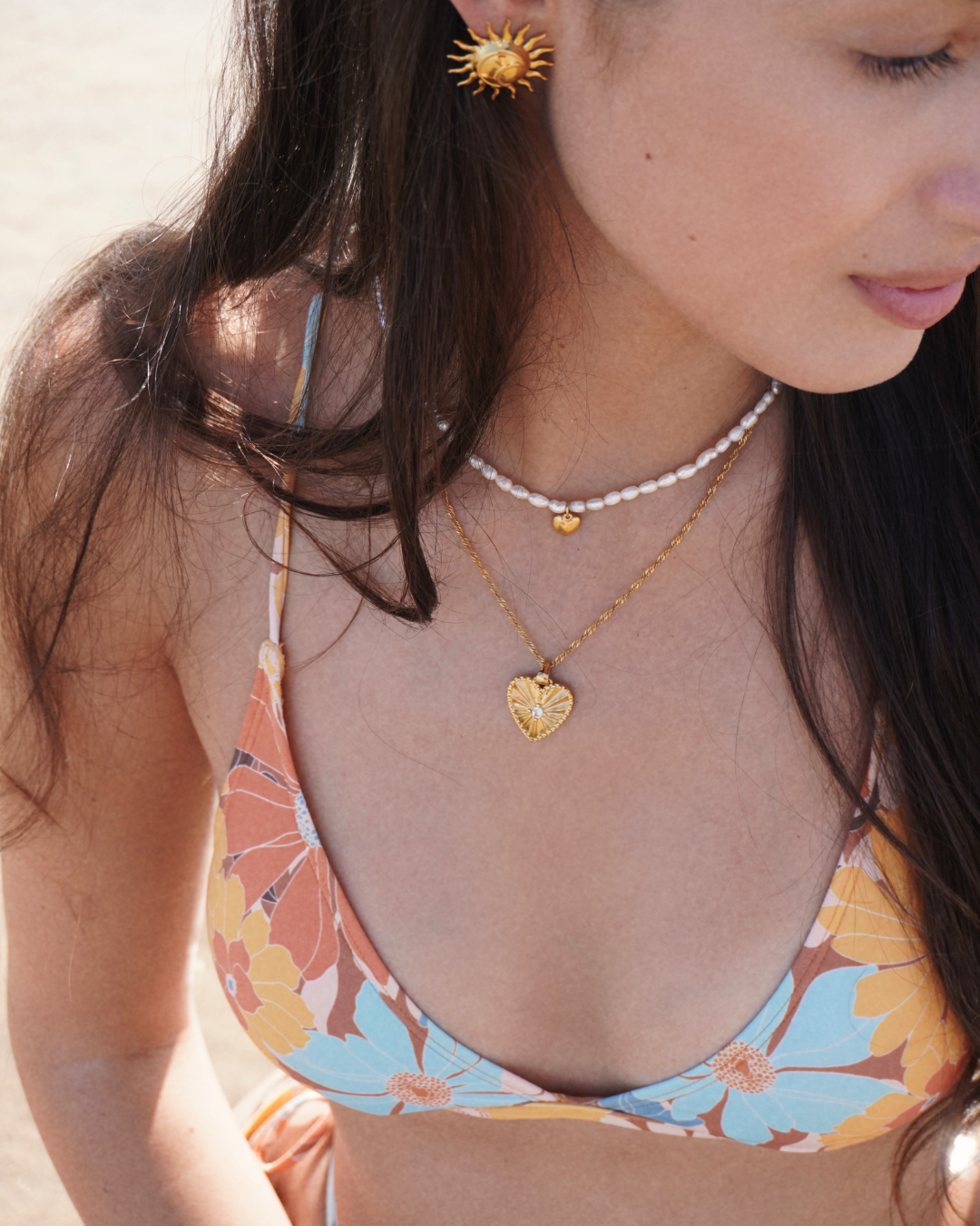 Herzglanz Kette - Gold