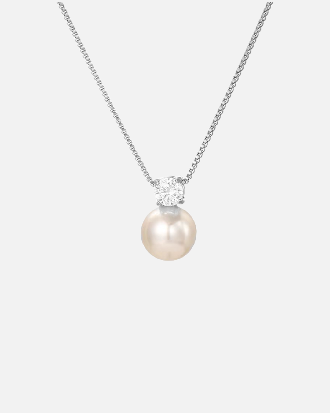 Elegante Silber Kette mit Perle