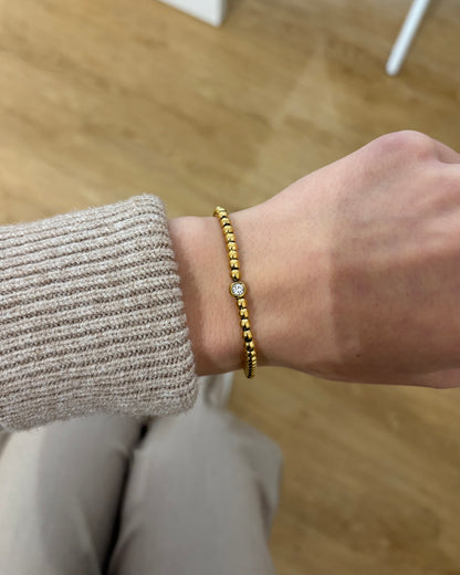 Kugel Armband mit Stein